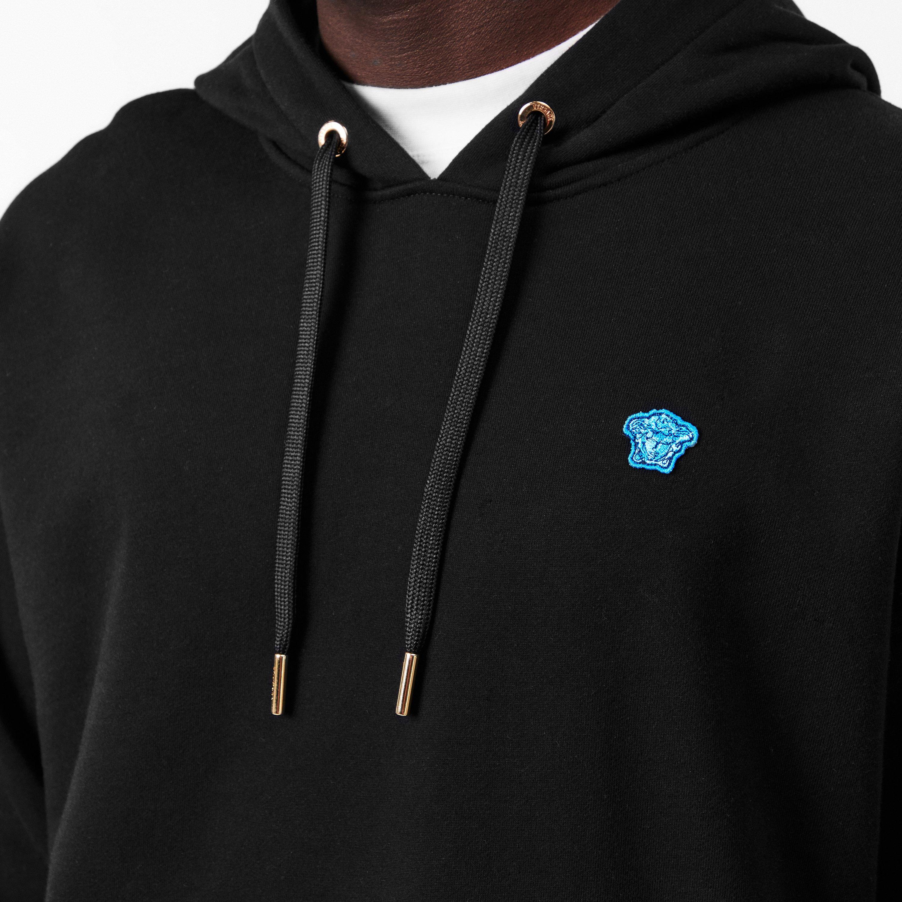 Black - Versace - Men's Over the Head Hoodie - 5