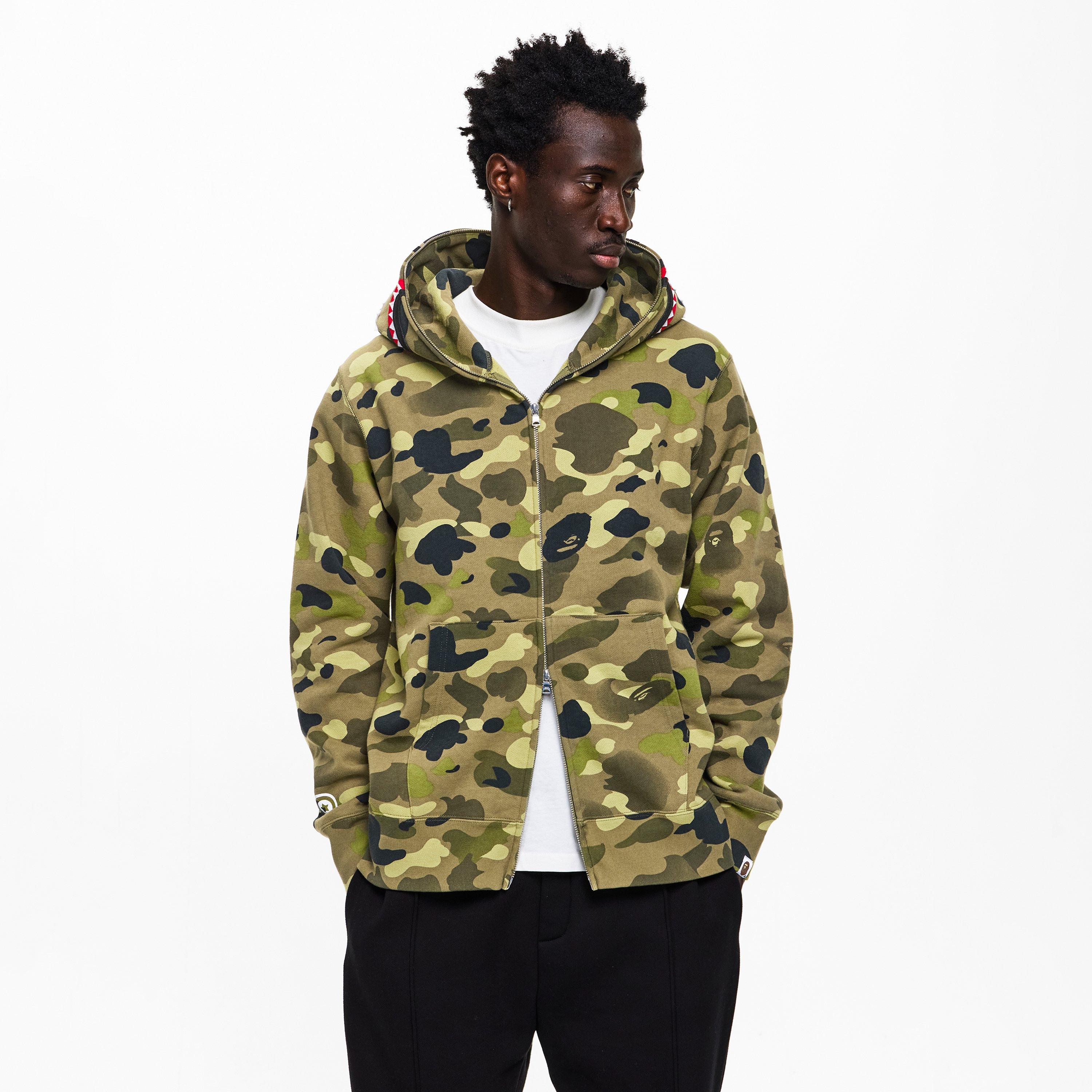Green - A Bathing Ape - Bape Camo Shrk Zp Hd Sn54 - 3