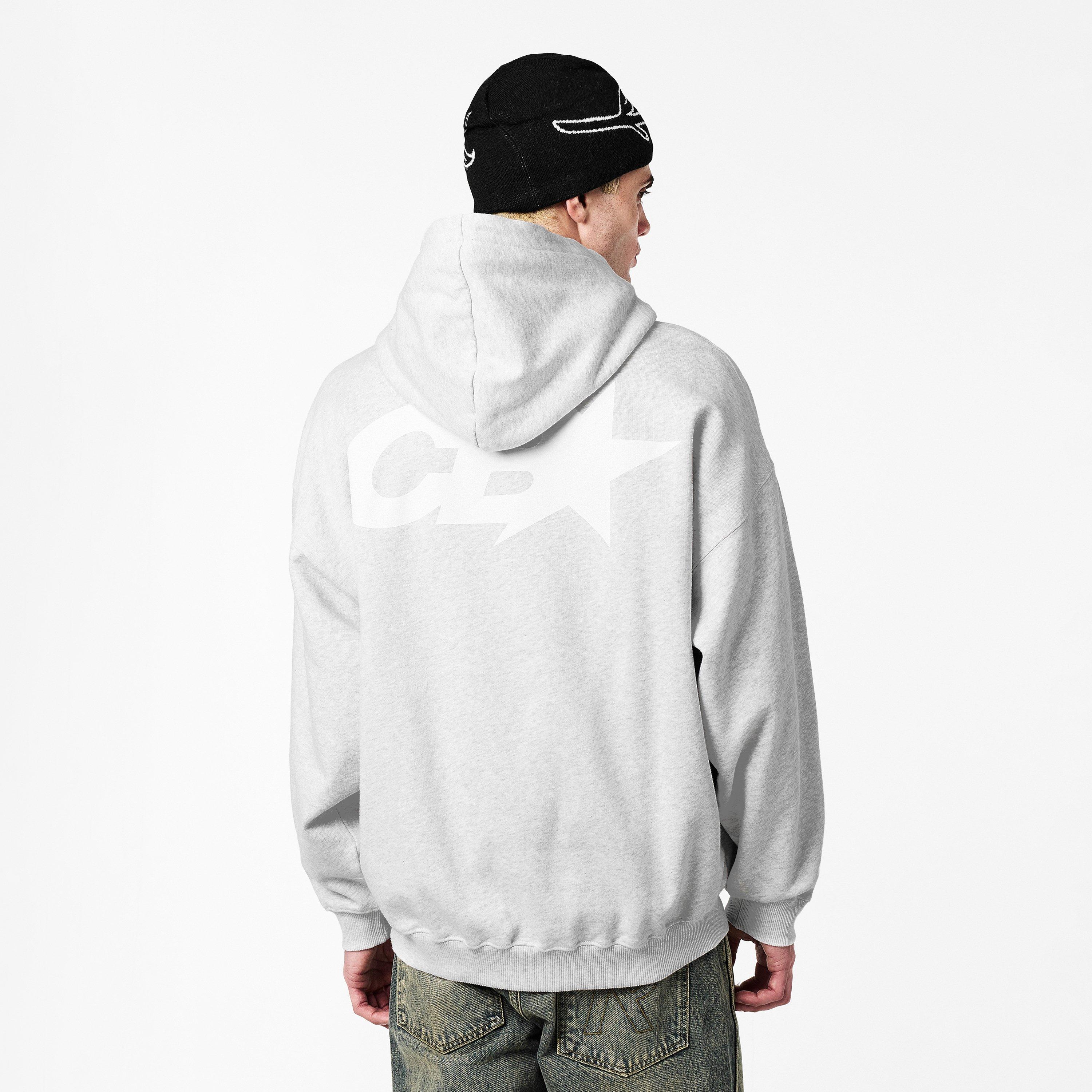 Light Grey Marl - Cole Buxton - Men's Star Racing Pullover Hoodie - 4