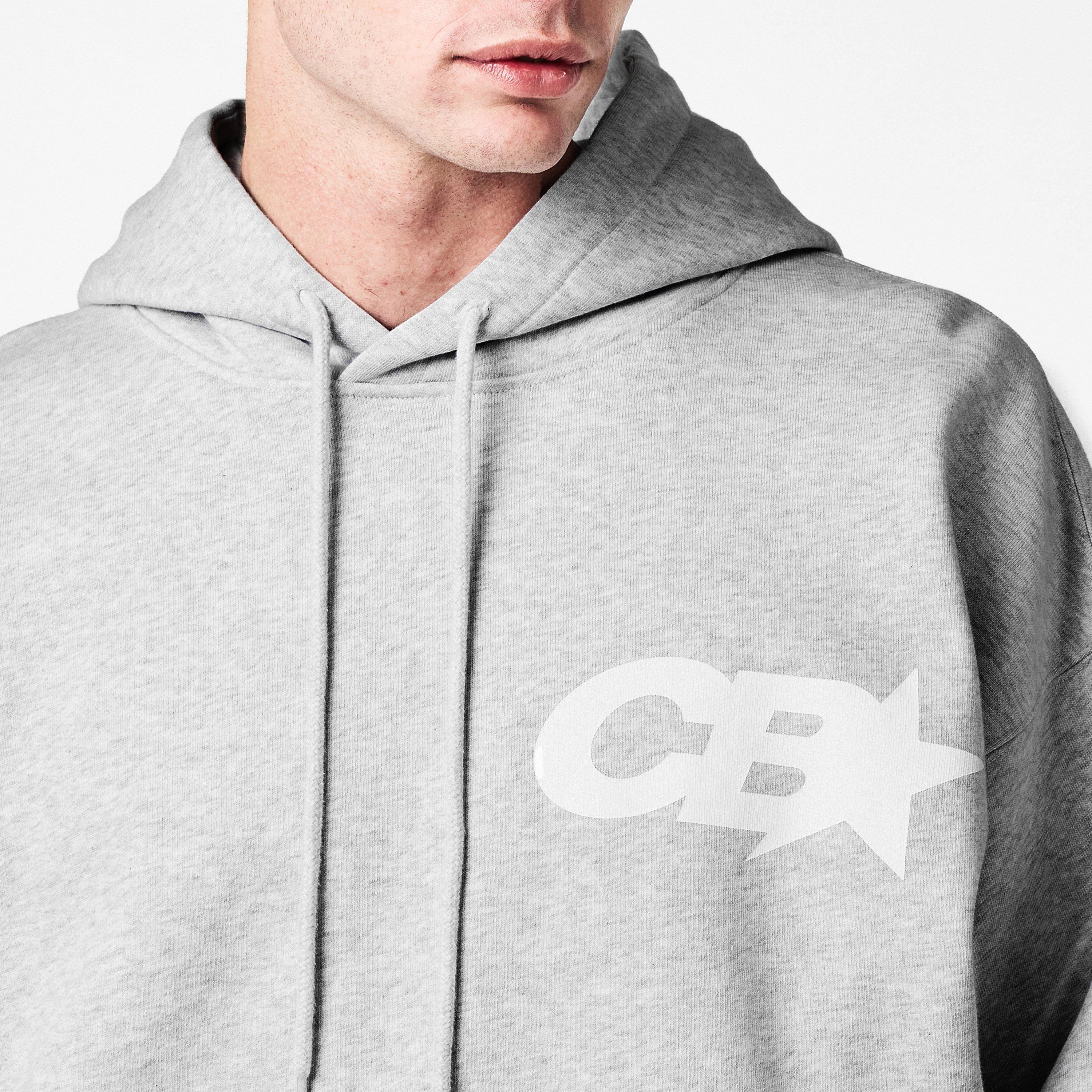 Light Grey Marl - Cole Buxton - Men's Star Racing Pullover Hoodie - 5