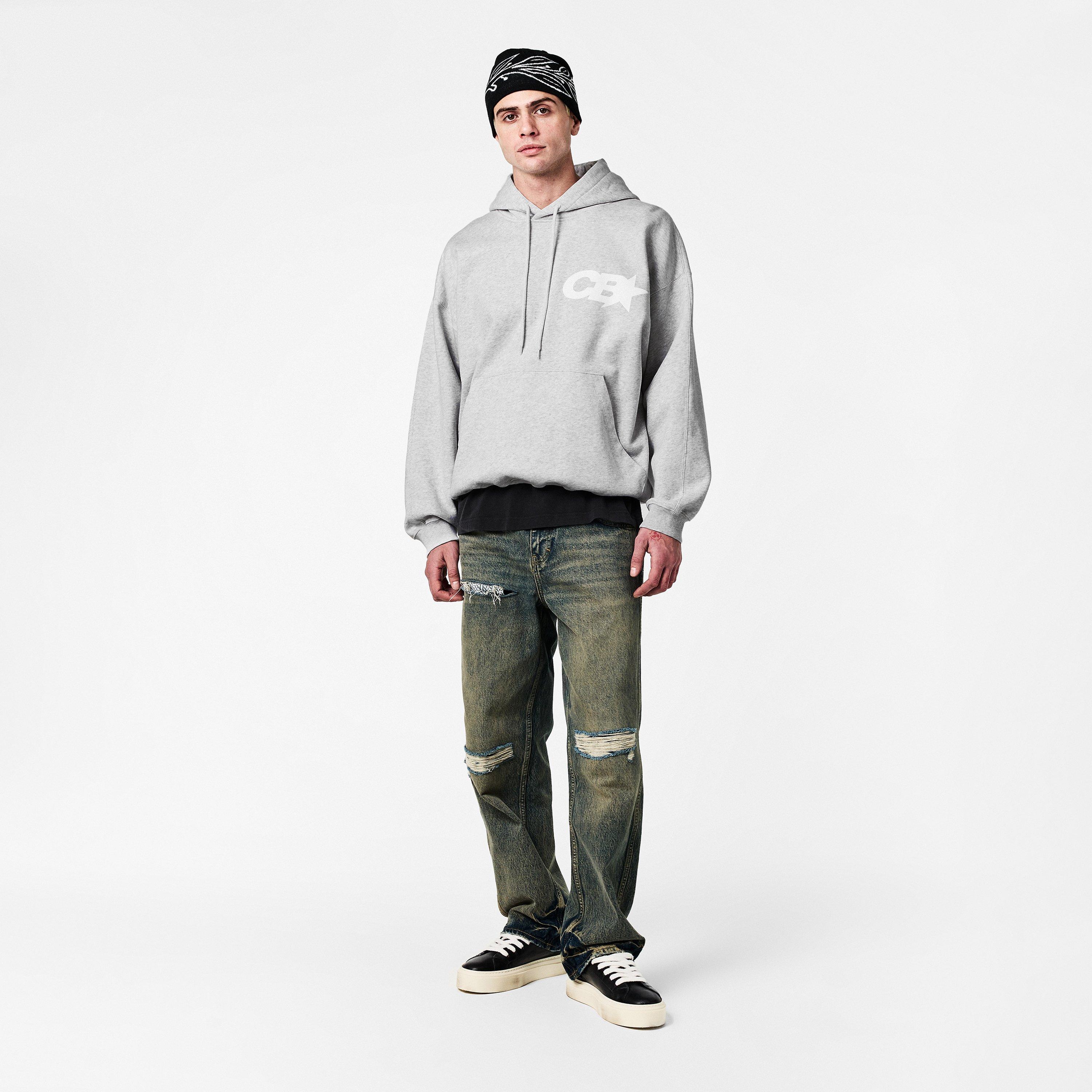 Light Grey Marl - Cole Buxton - Men's Star Racing Pullover Hoodie - 6