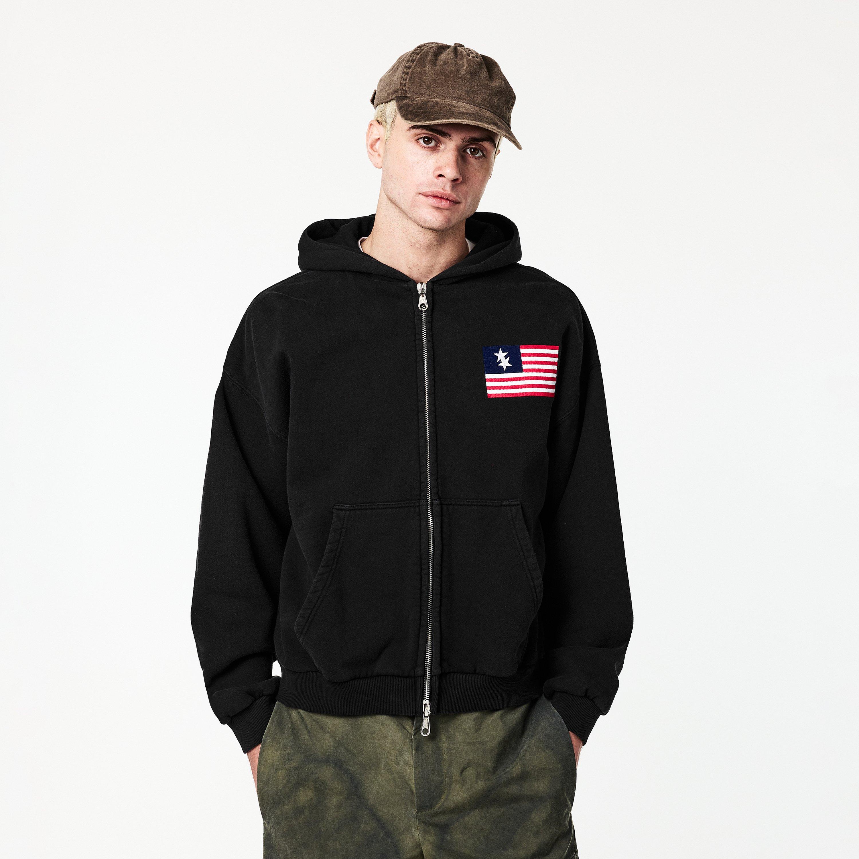 Vintage Black - Cole Buxton - Men's Star Zip Hoodie - 3