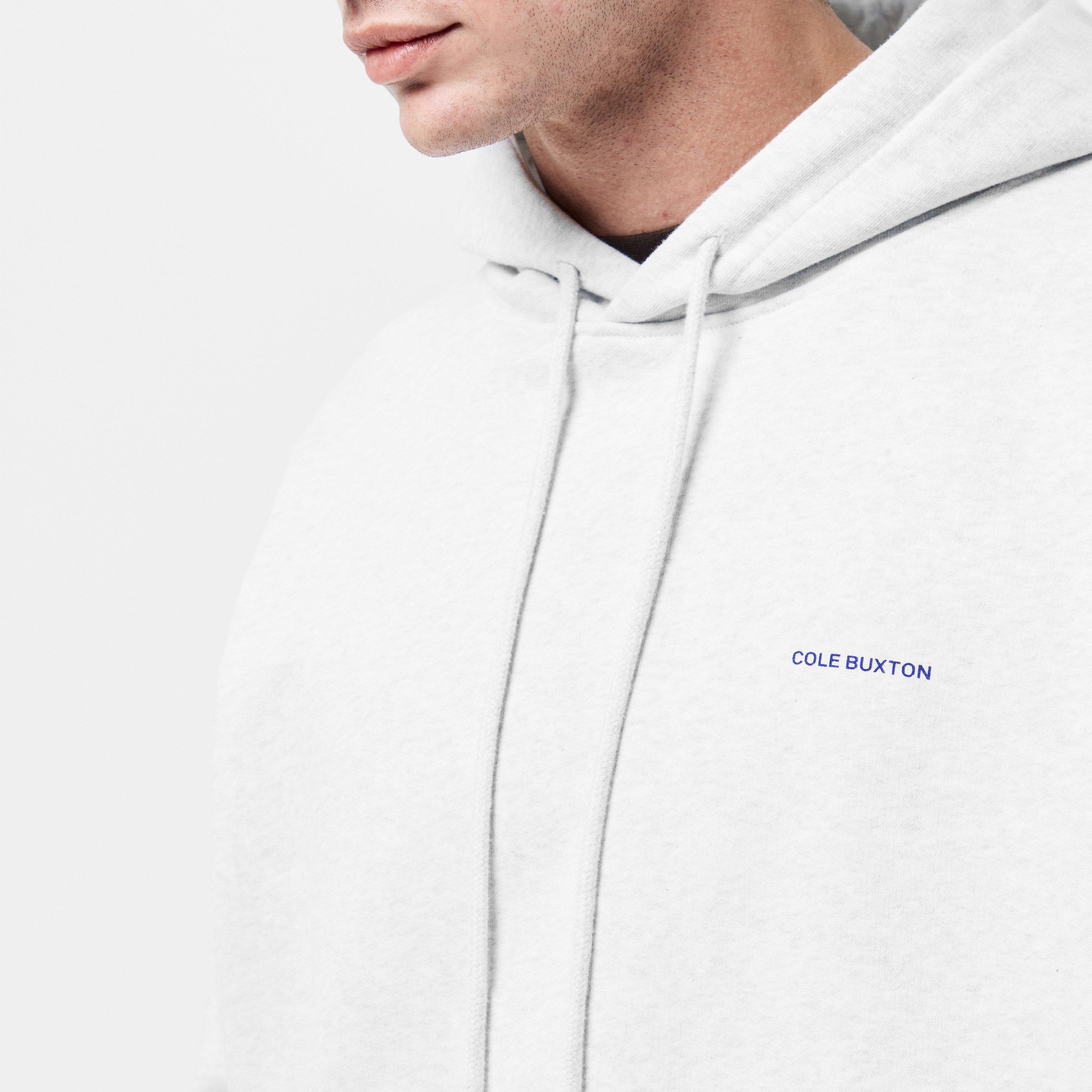 Light Grey Marl - Cole Buxton - Men's Mini Logo Pull Over Hoodie - 5