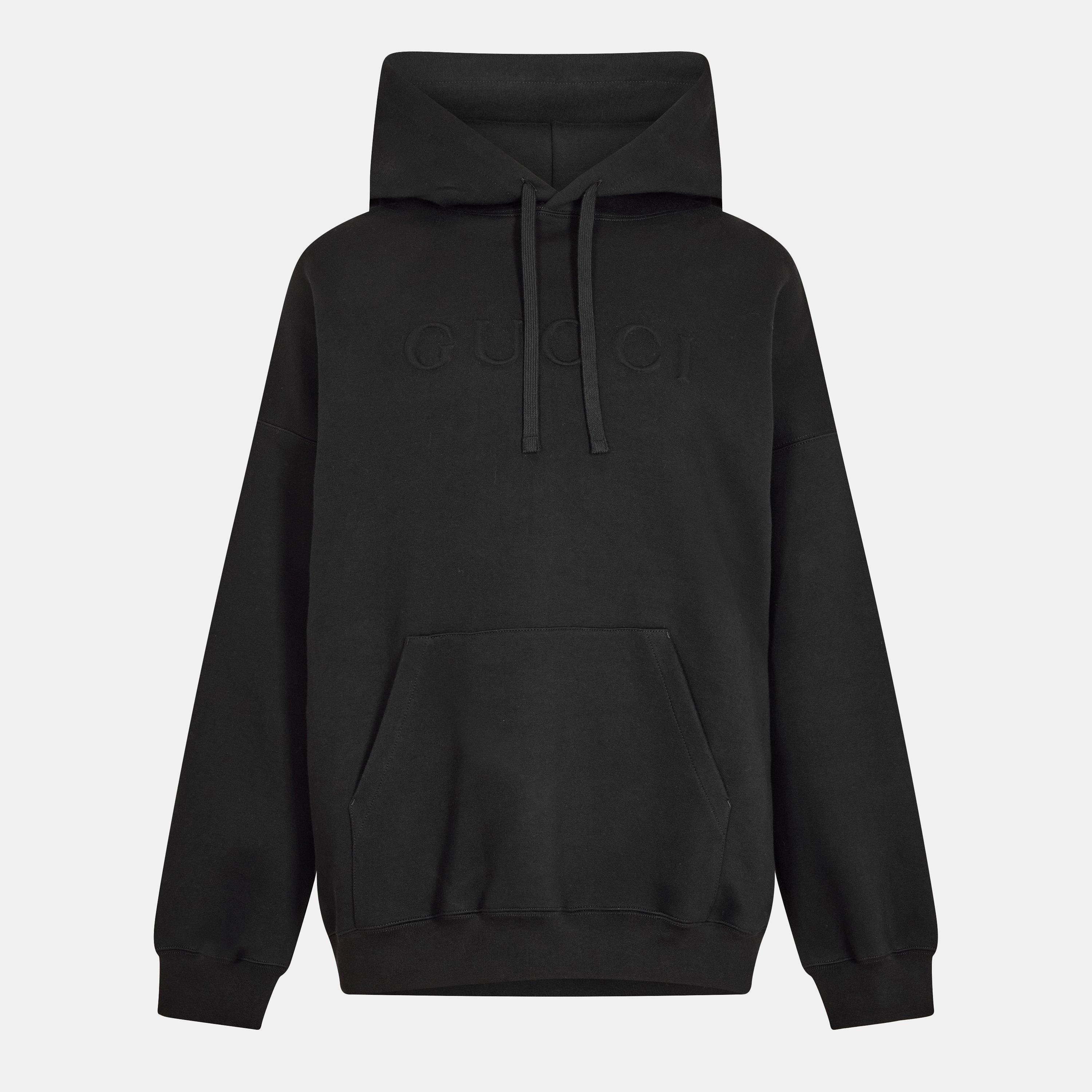 GUCCI ベルベット パーカー ブラック 中古・古着通販】GUCCI (グッチ) パーカー ブラック サイズ:S(175/92A
