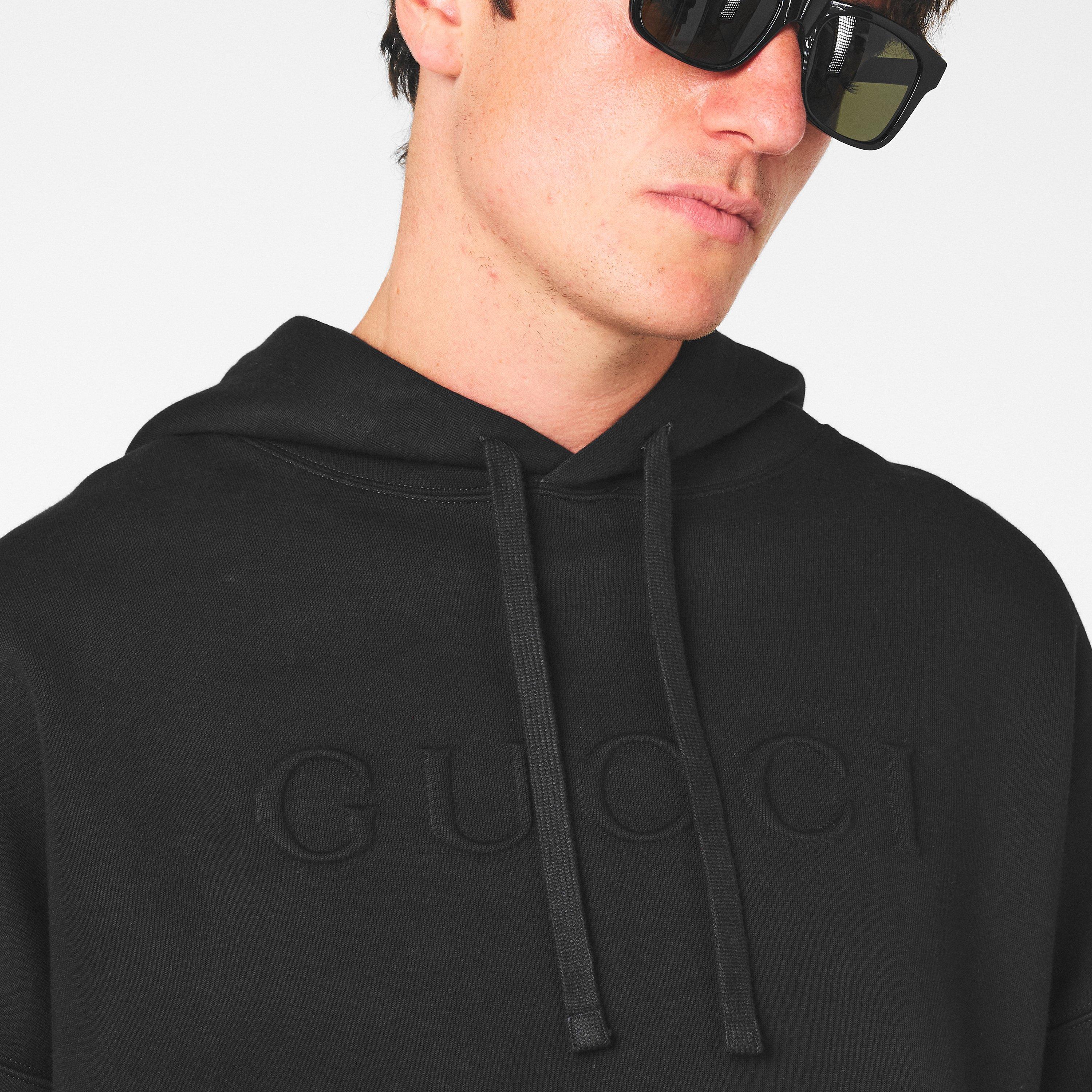 Black - Gucci - Men's Over the Head Hoodie - 5