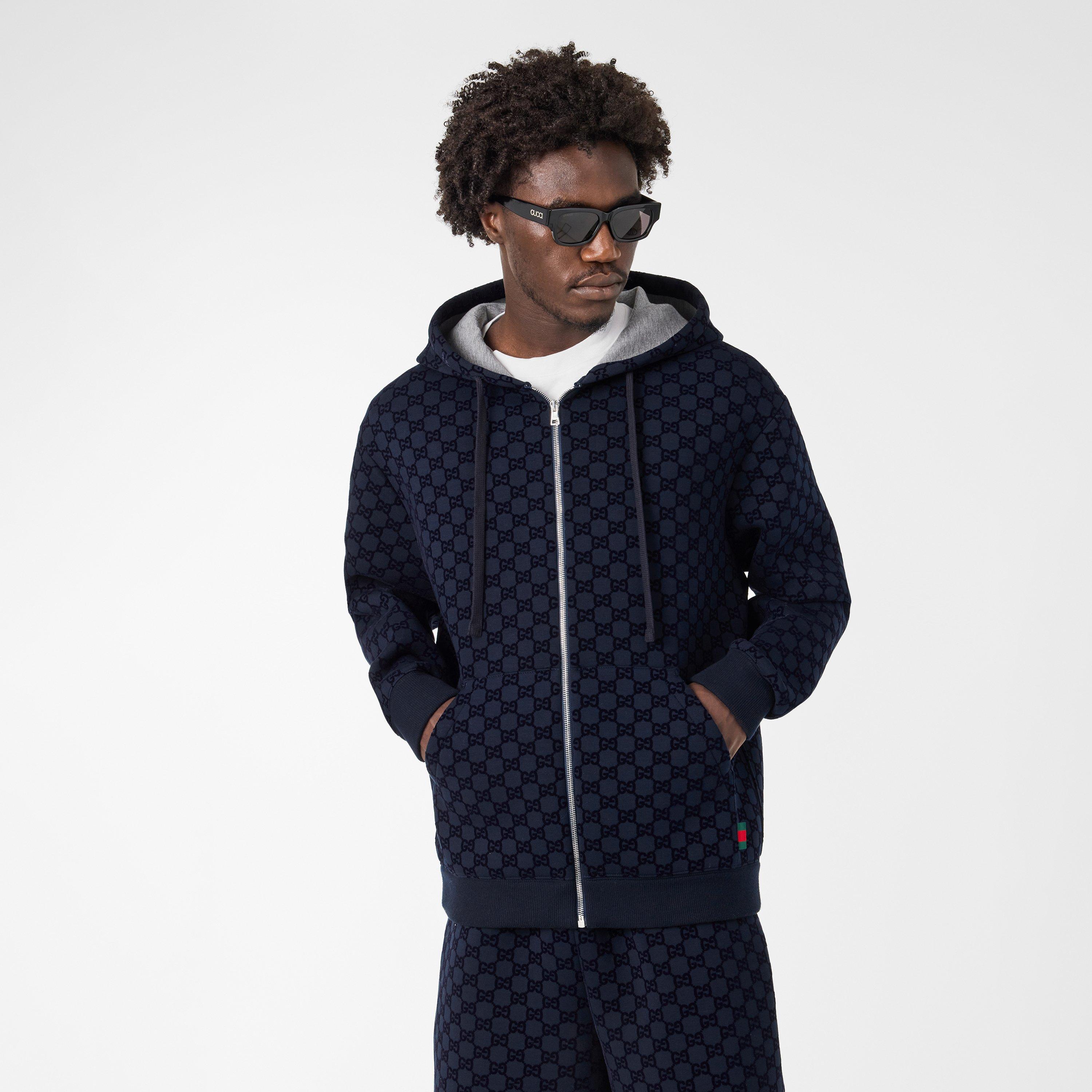 Navy - Gucci - Men's Zip Hoodie - 3