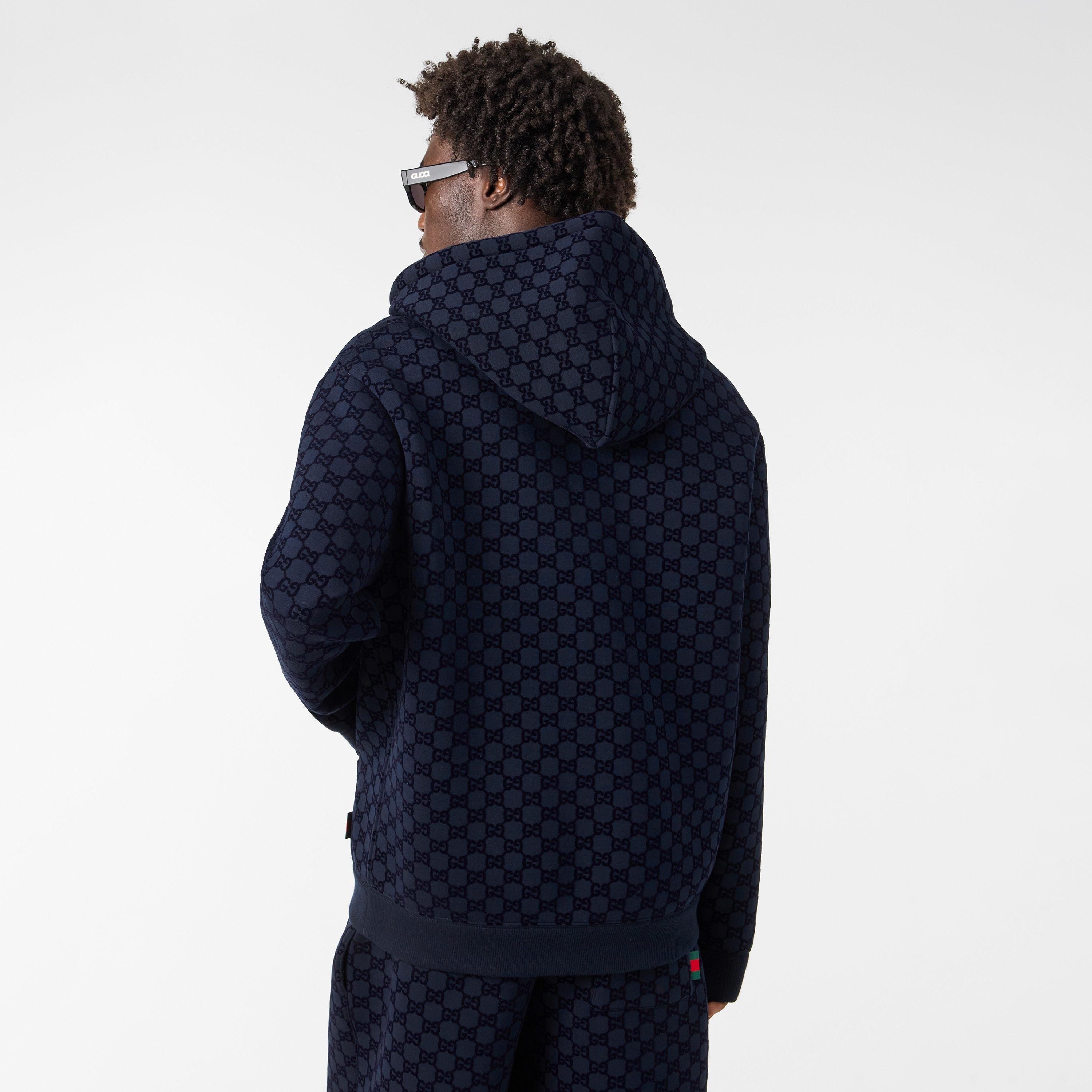 Navy - Gucci - Men's Zip Hoodie - 4