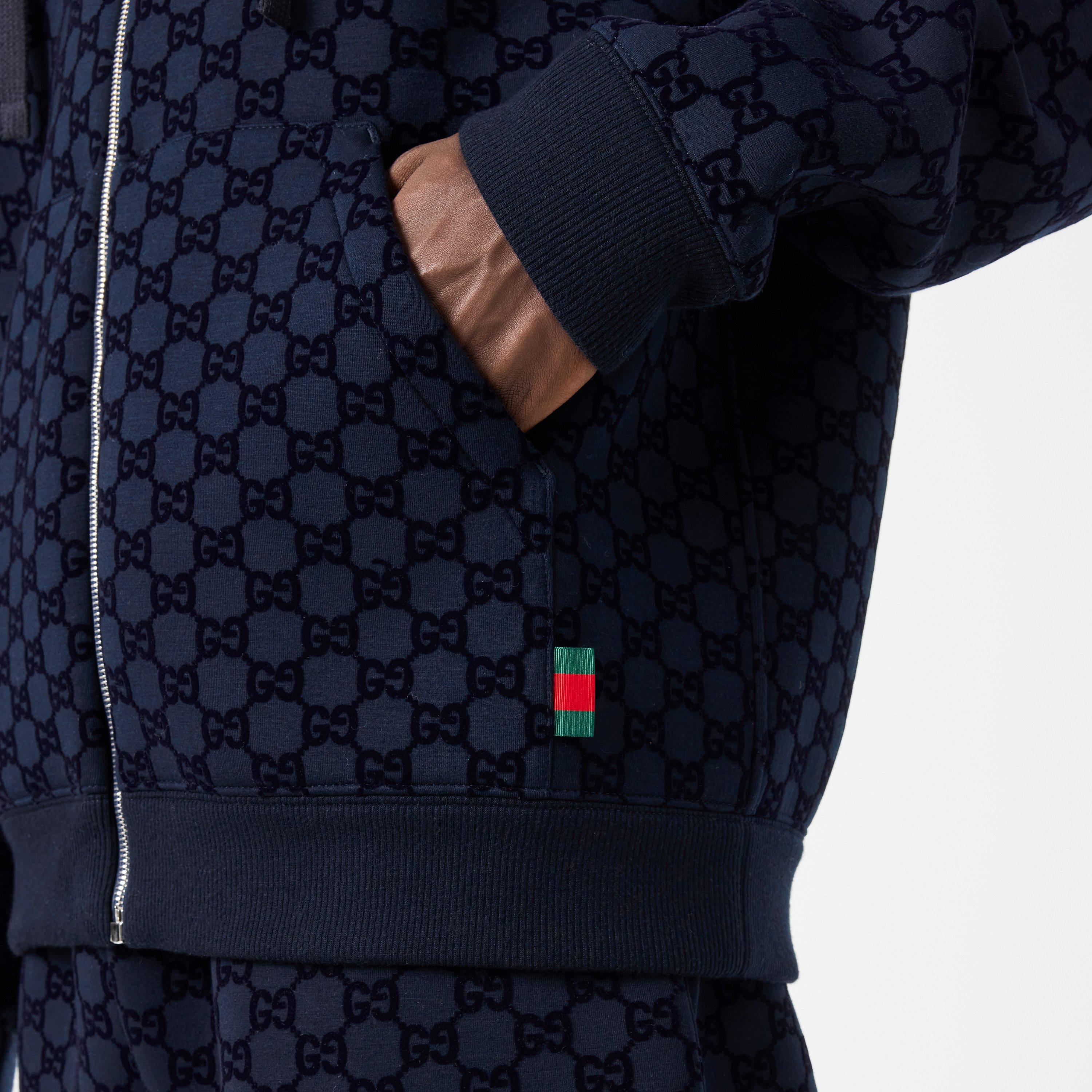 Navy - Gucci - Men's Zip Hoodie - 5