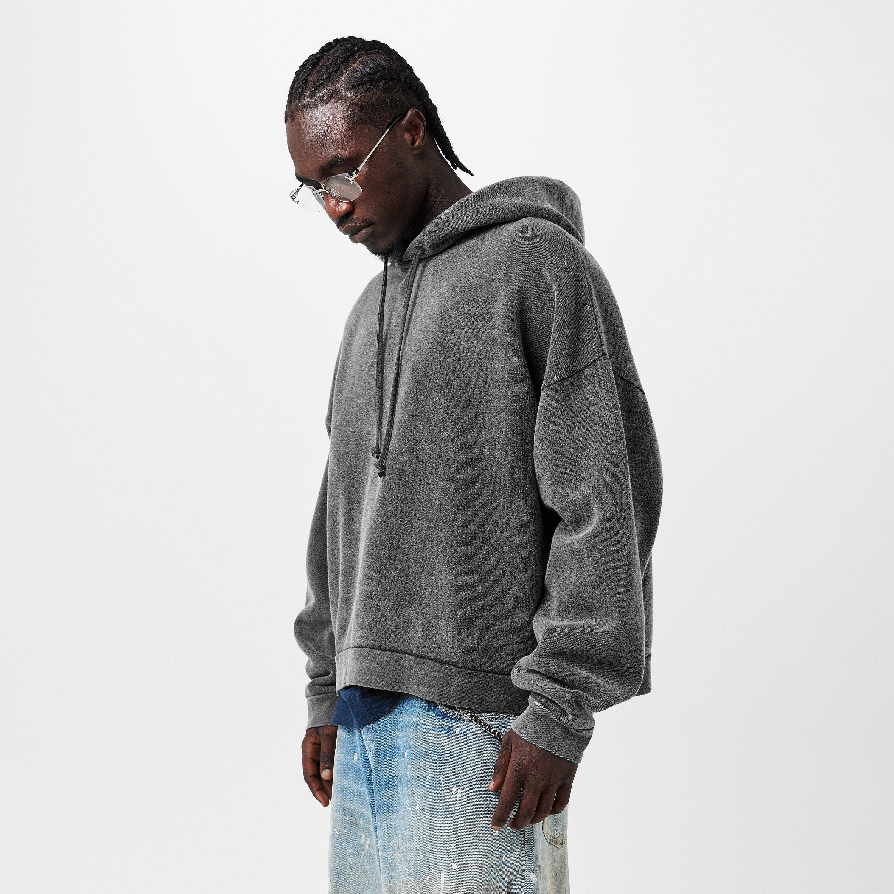 Faded Black - Acne Studios - Men's Patch Logo Hoodie - 3