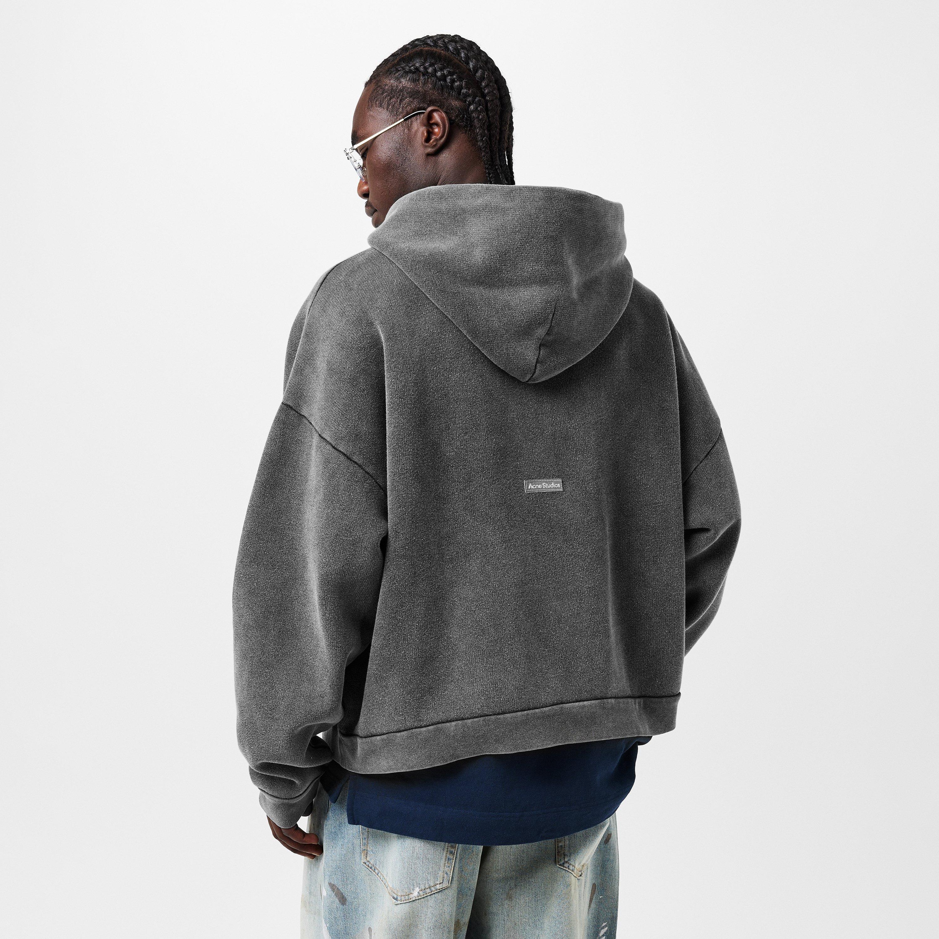 Faded Black - Acne Studios - Men's Patch Logo Hoodie - 4