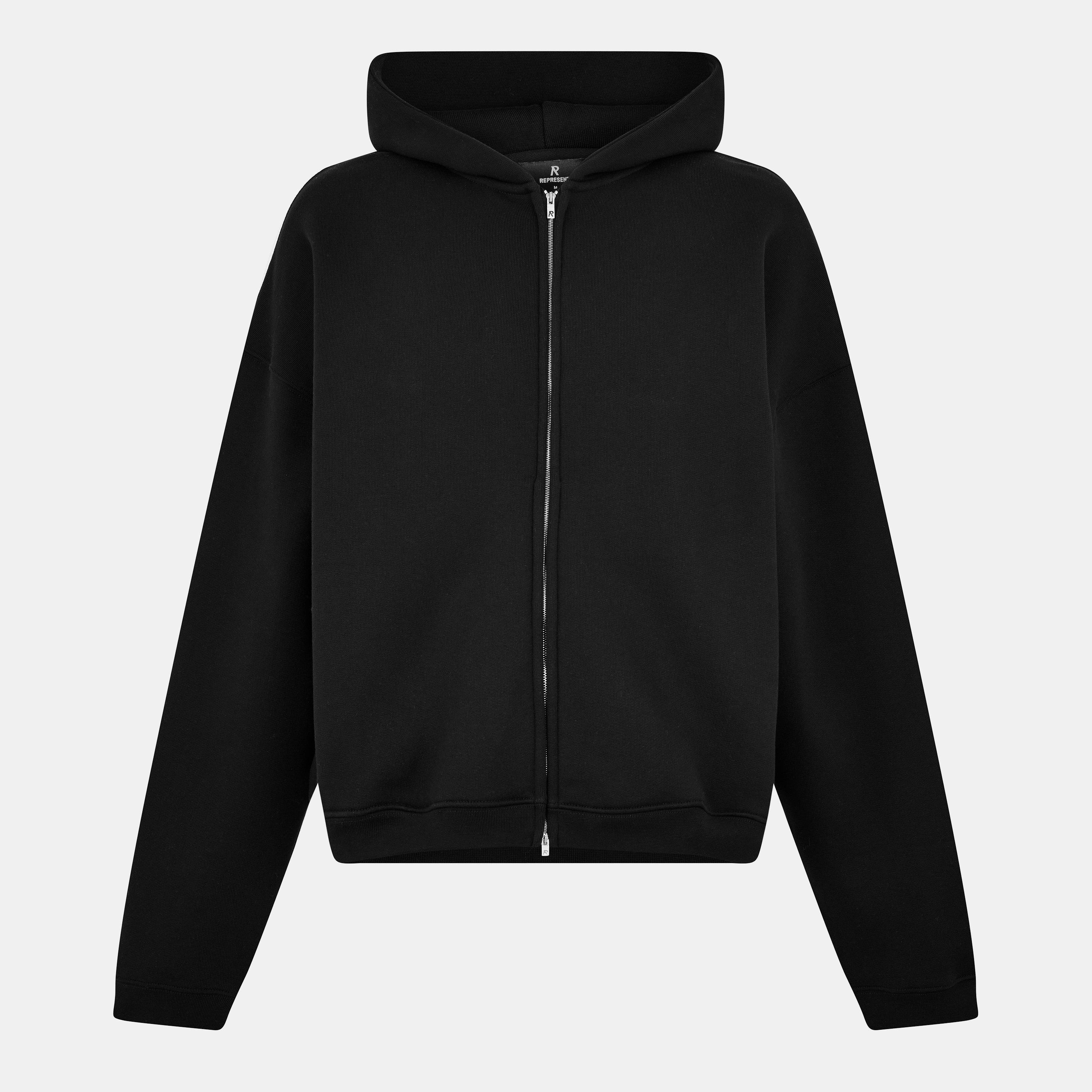 Black - Represent - Men's Zip Hoodie - 1