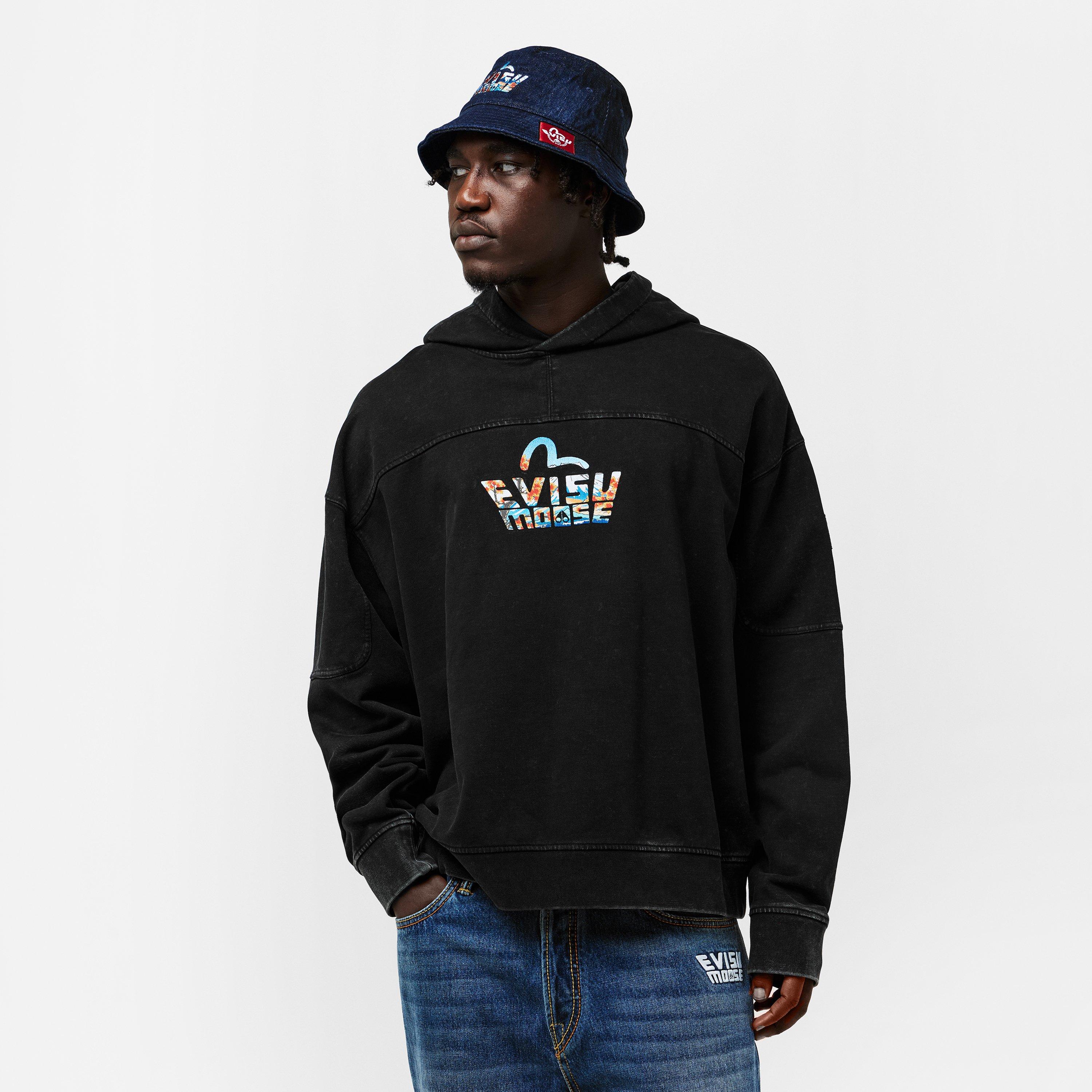Black - Moose Knuckles - Mens x Evisu Pullover Hoodie - 3