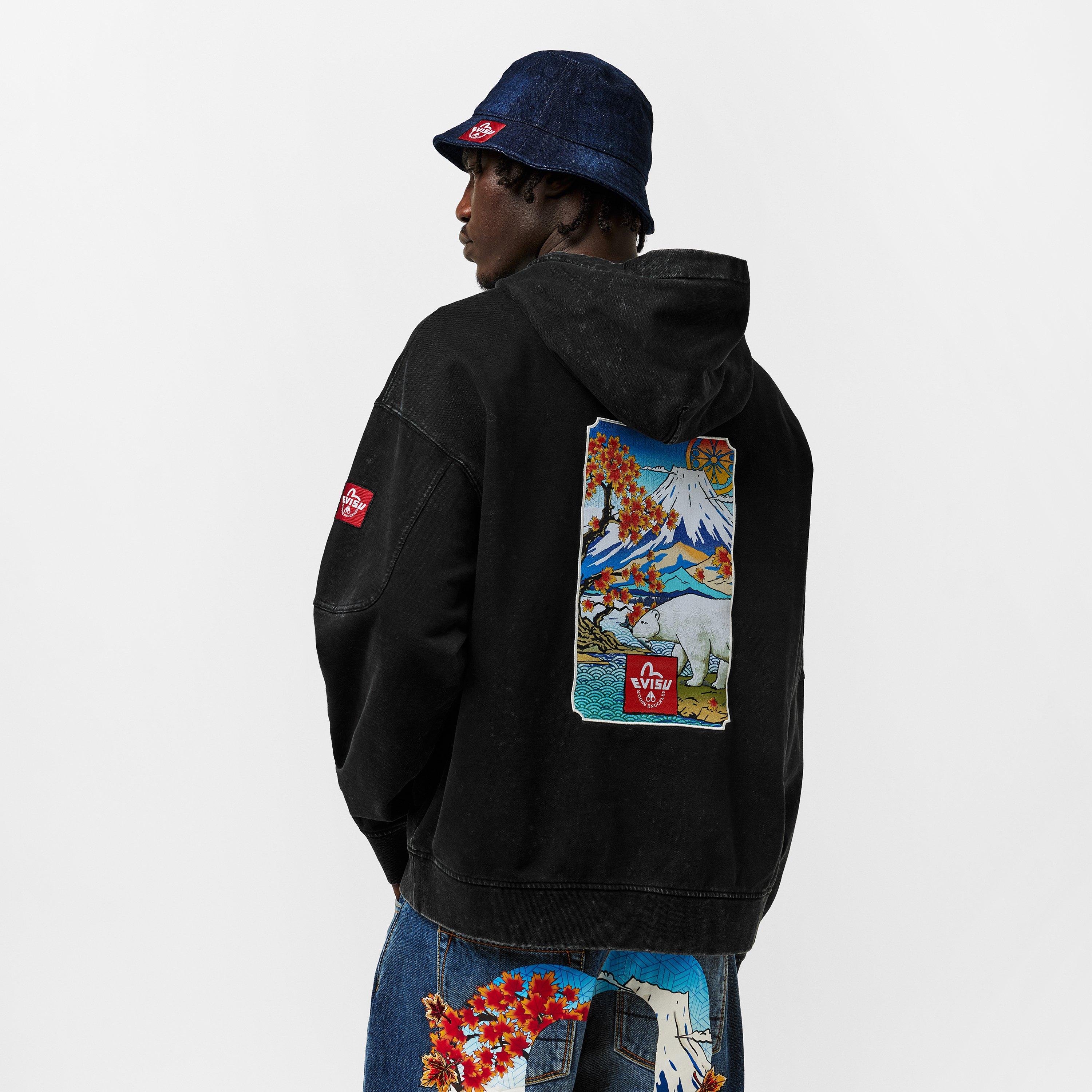 Black - Moose Knuckles - Mens x Evisu Pullover Hoodie - 4