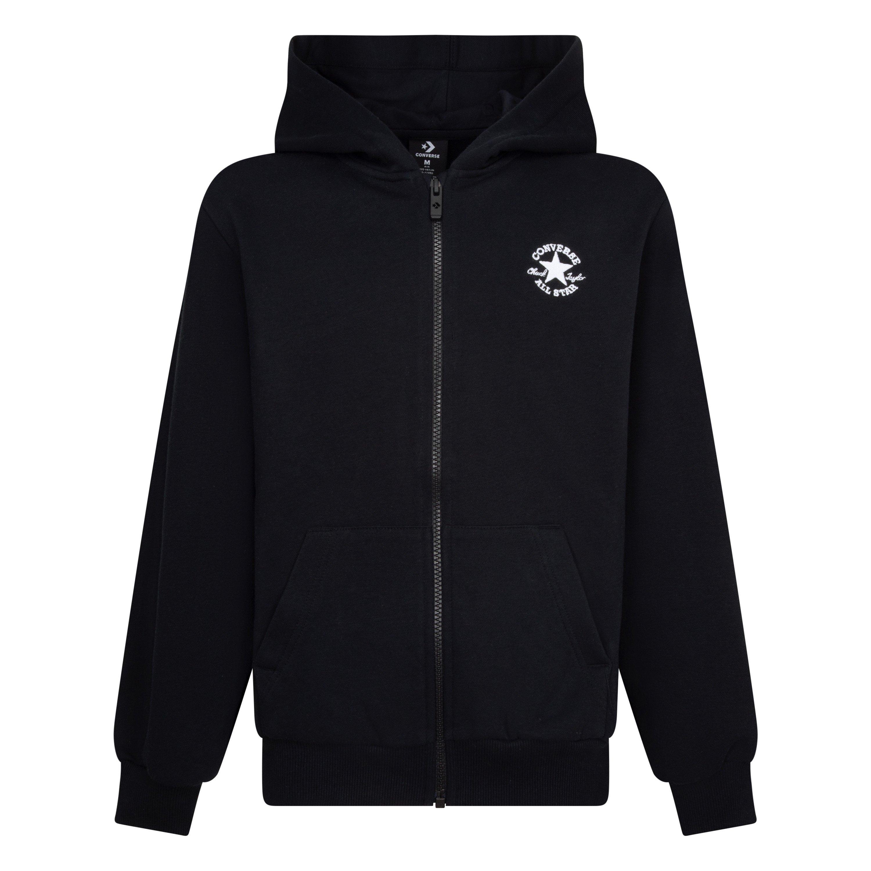 Converse Boys Kids' Disc Fzip Zip Hoodie - Black - 12-13YR