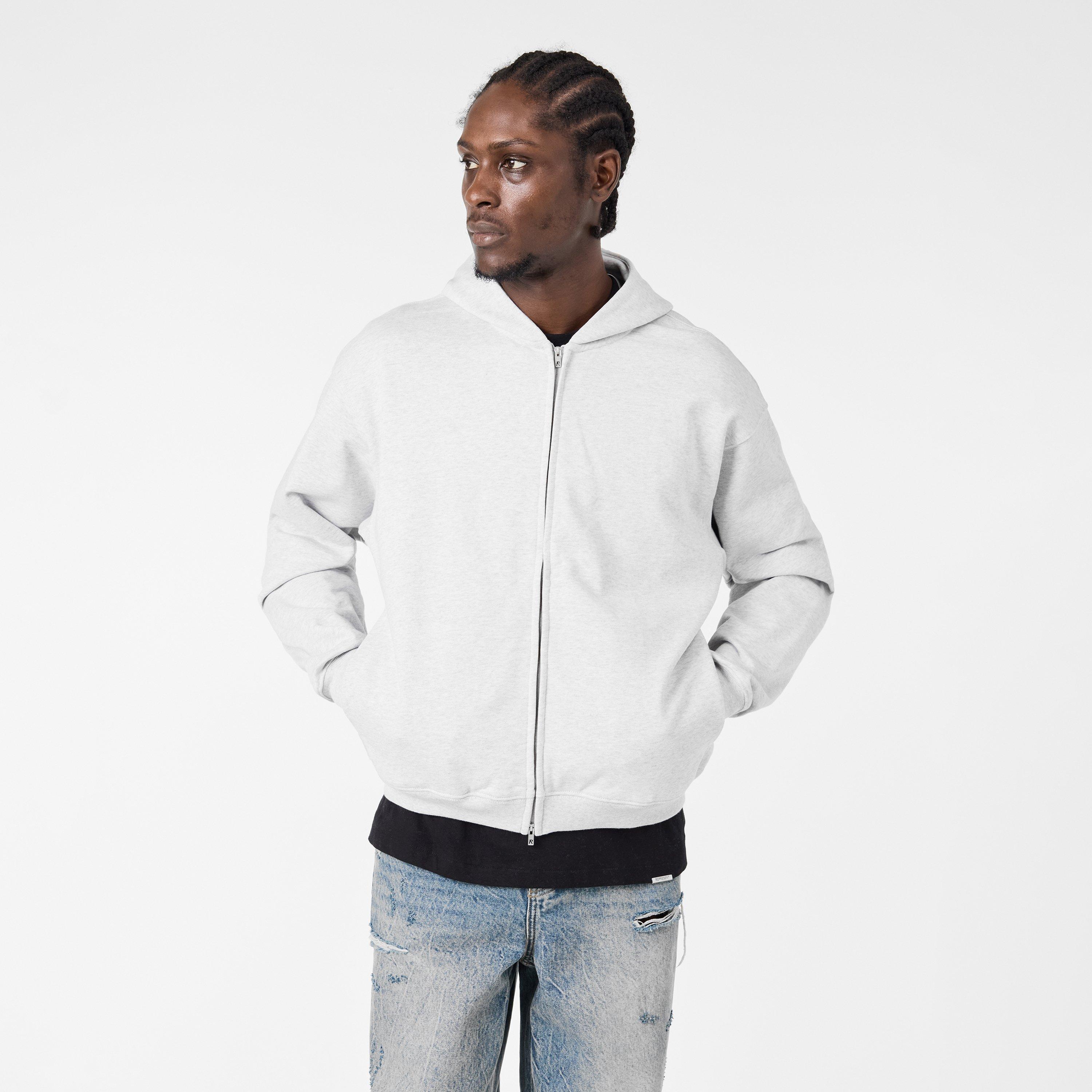 Ice Grey Marl - Represent - Men's Zip Hoodie - 3