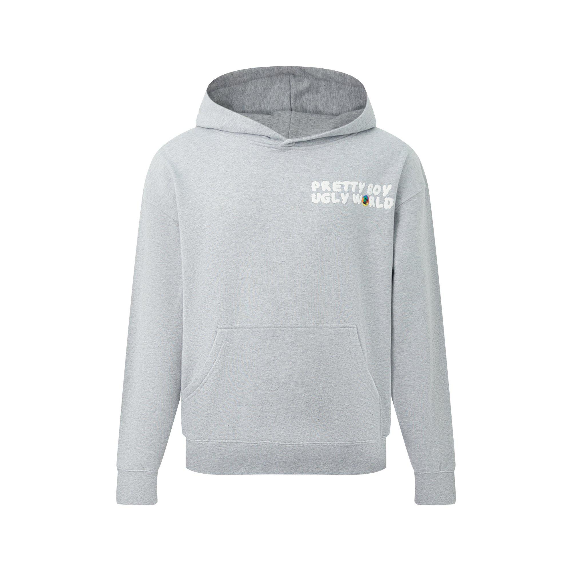 Grey/Multi - Pretty Boy Ugly World - The Pretty Boy Ugly World Over the Head Hoodie Mens - 1