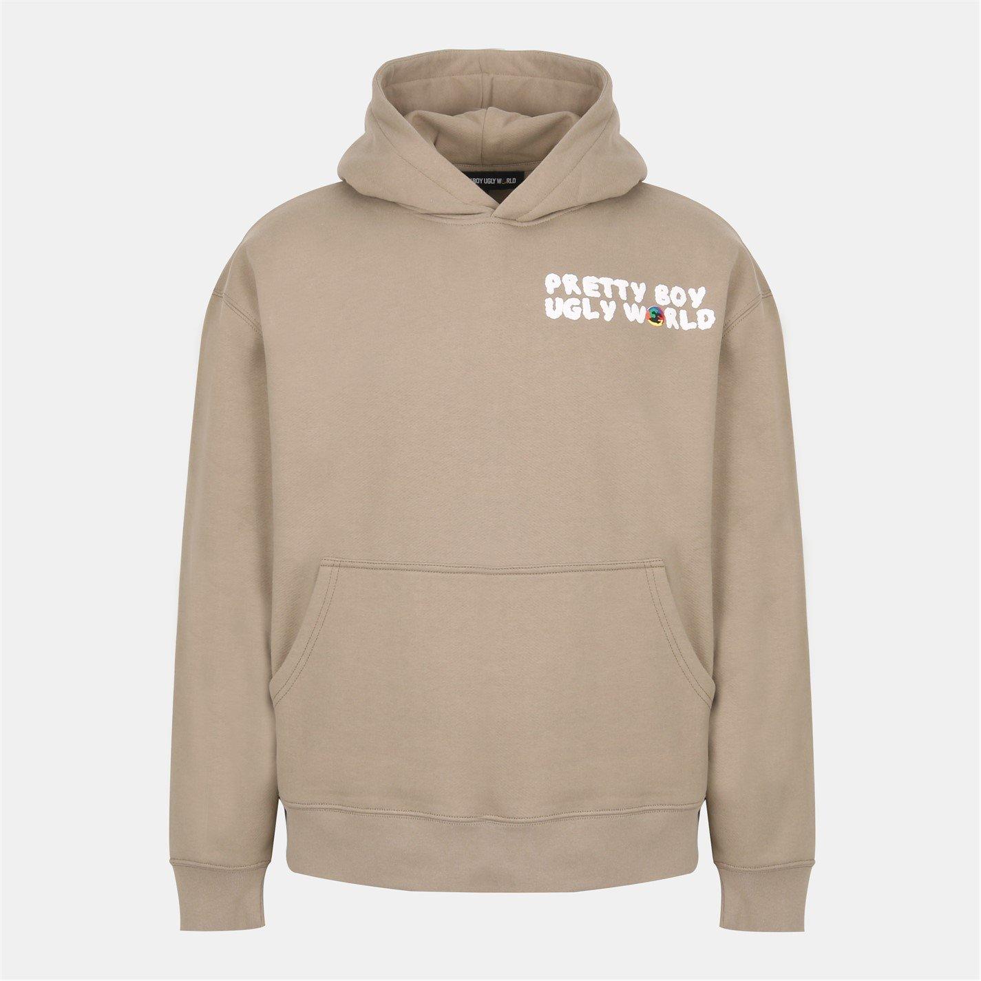 Mushroom/Khaki - Pretty Boy Ugly World - The Pretty Boy Ugly World Over the Head Hoodie Mens - 2