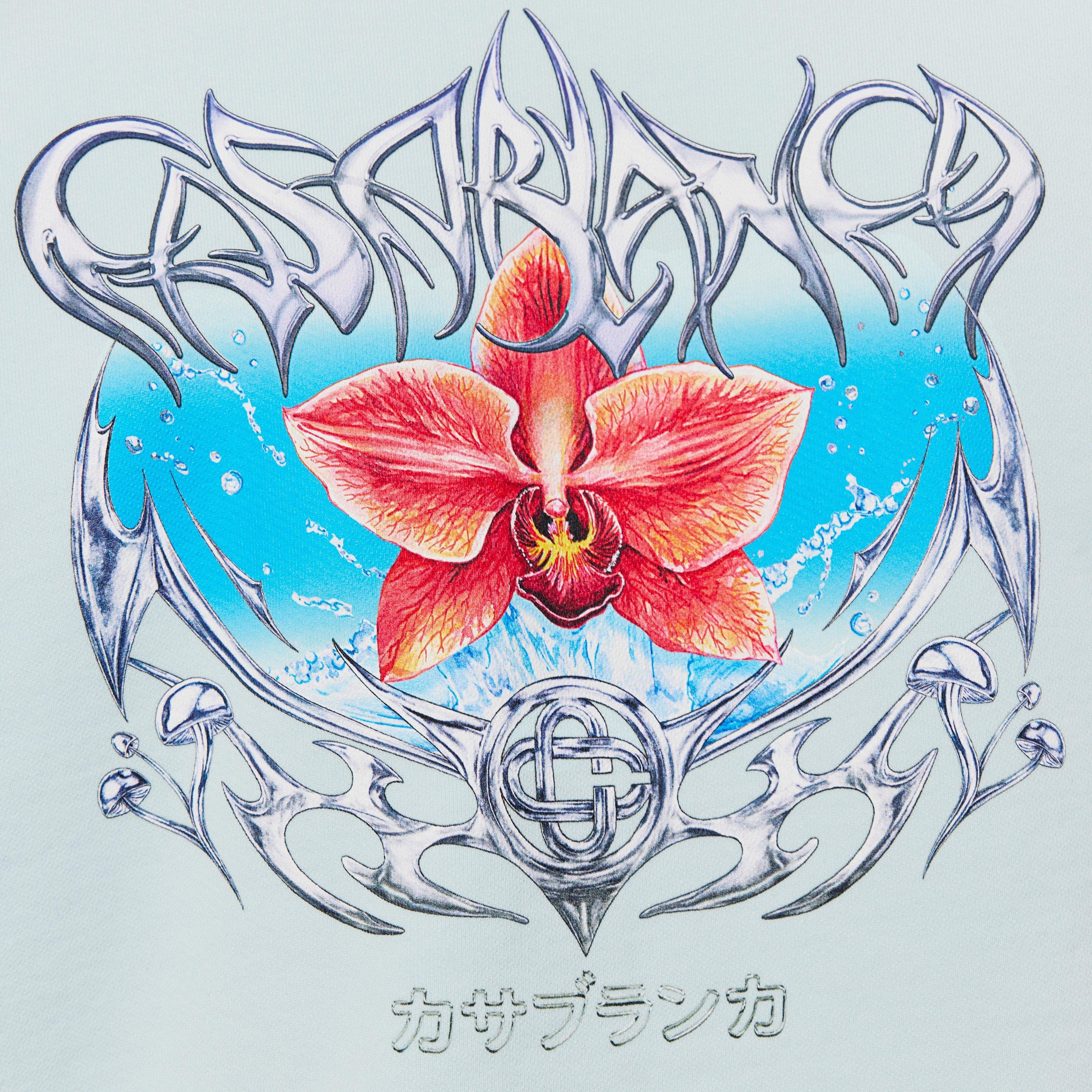 Pale Blue - Casablanca - Men's Blades Zip Hoodie - 5