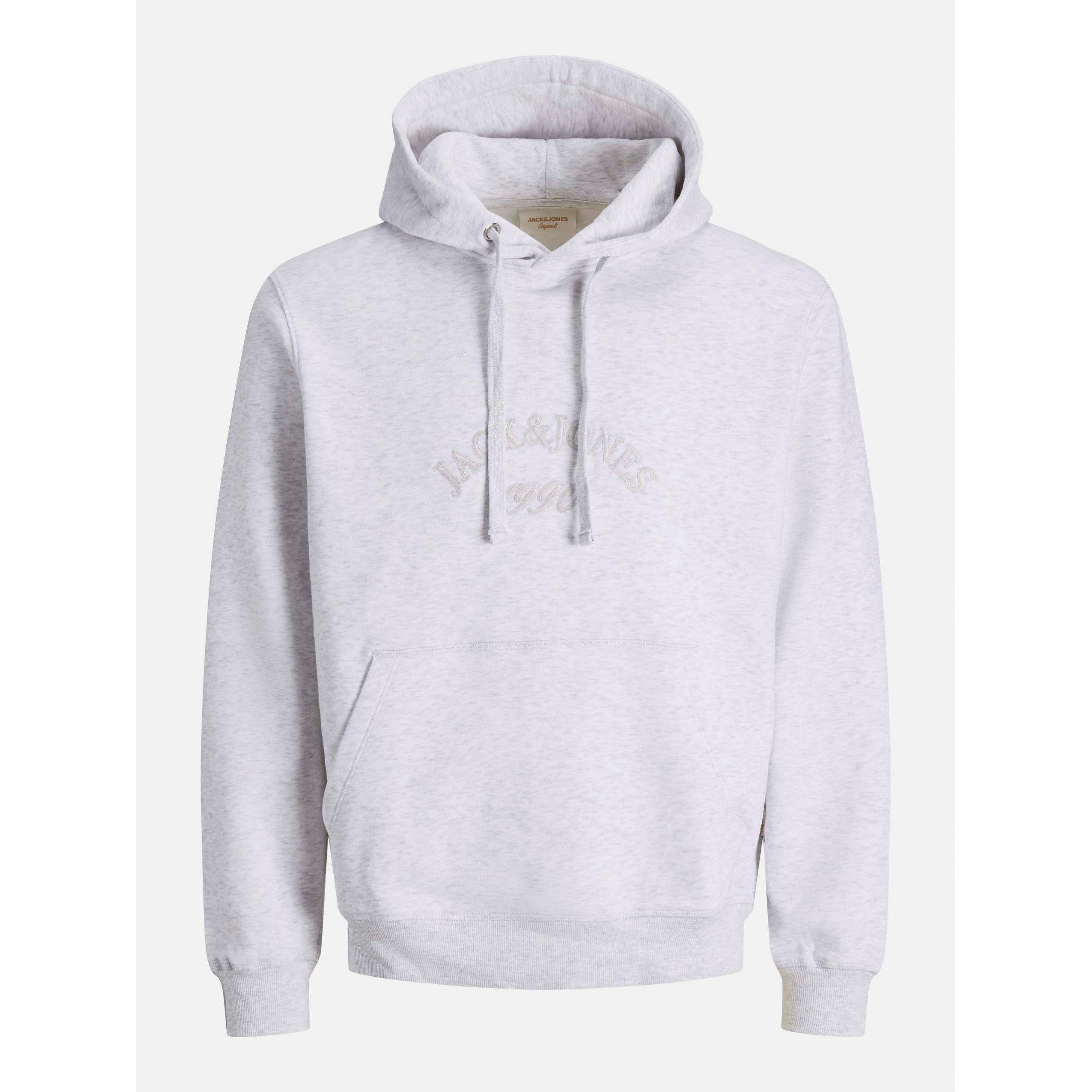 Bright White JJ - Jack and Jones - Men's Pull Over Hoodie - 1