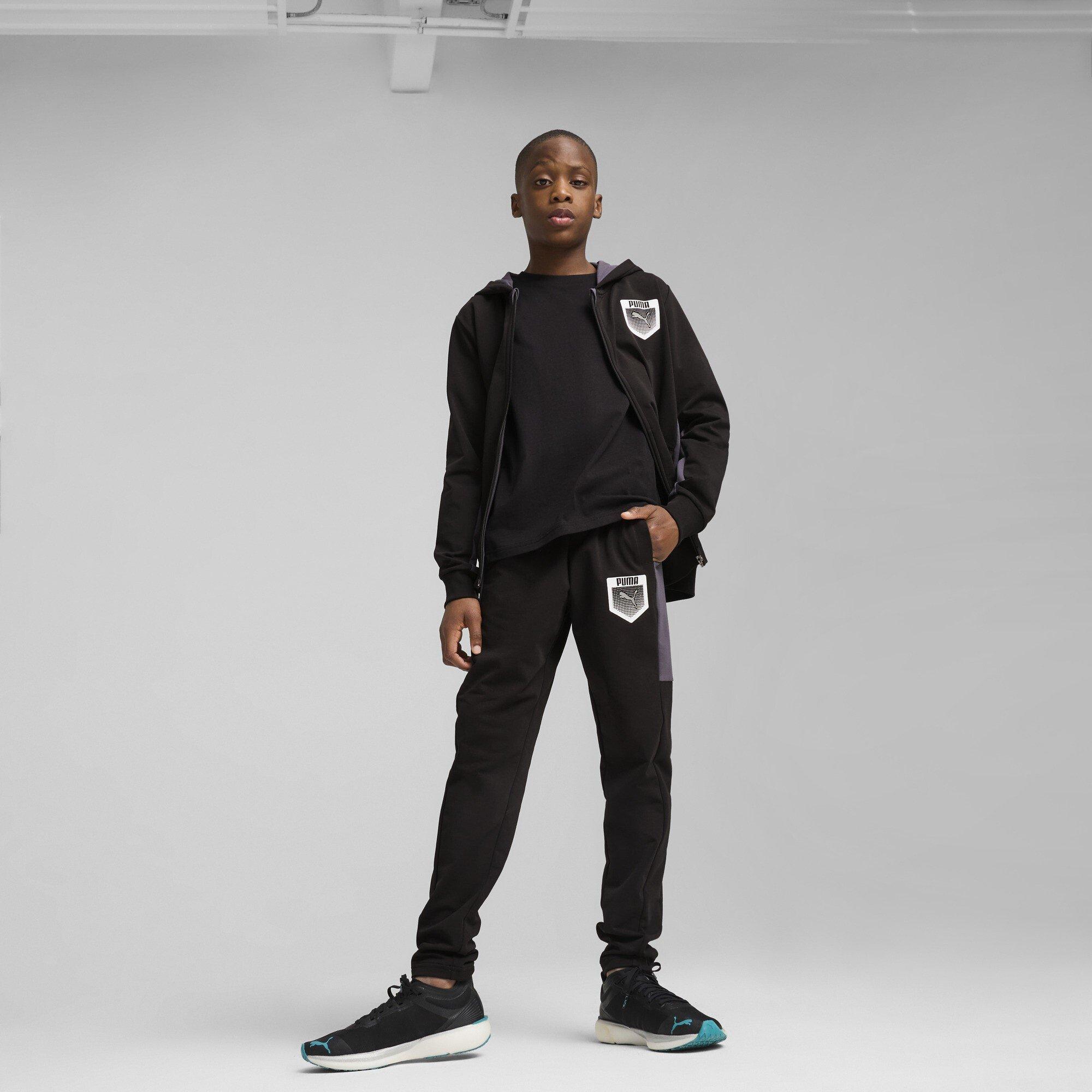 Puma Zwart - Puma - Kids' Active Full-Zip Hoodie - 4