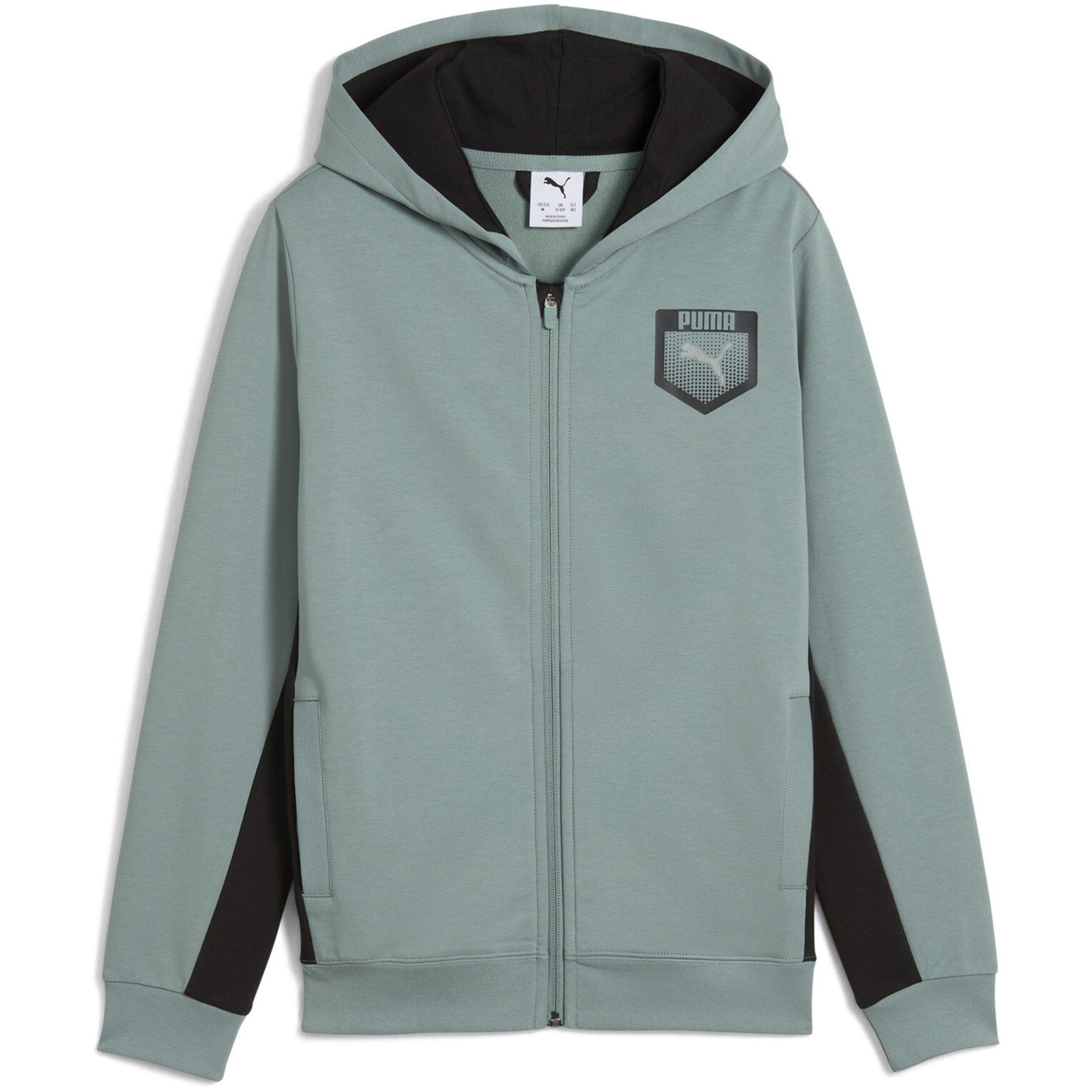 Puma  Kids ' Active Full-Zip Hoodie - Green Moon - 9-10 Yrs