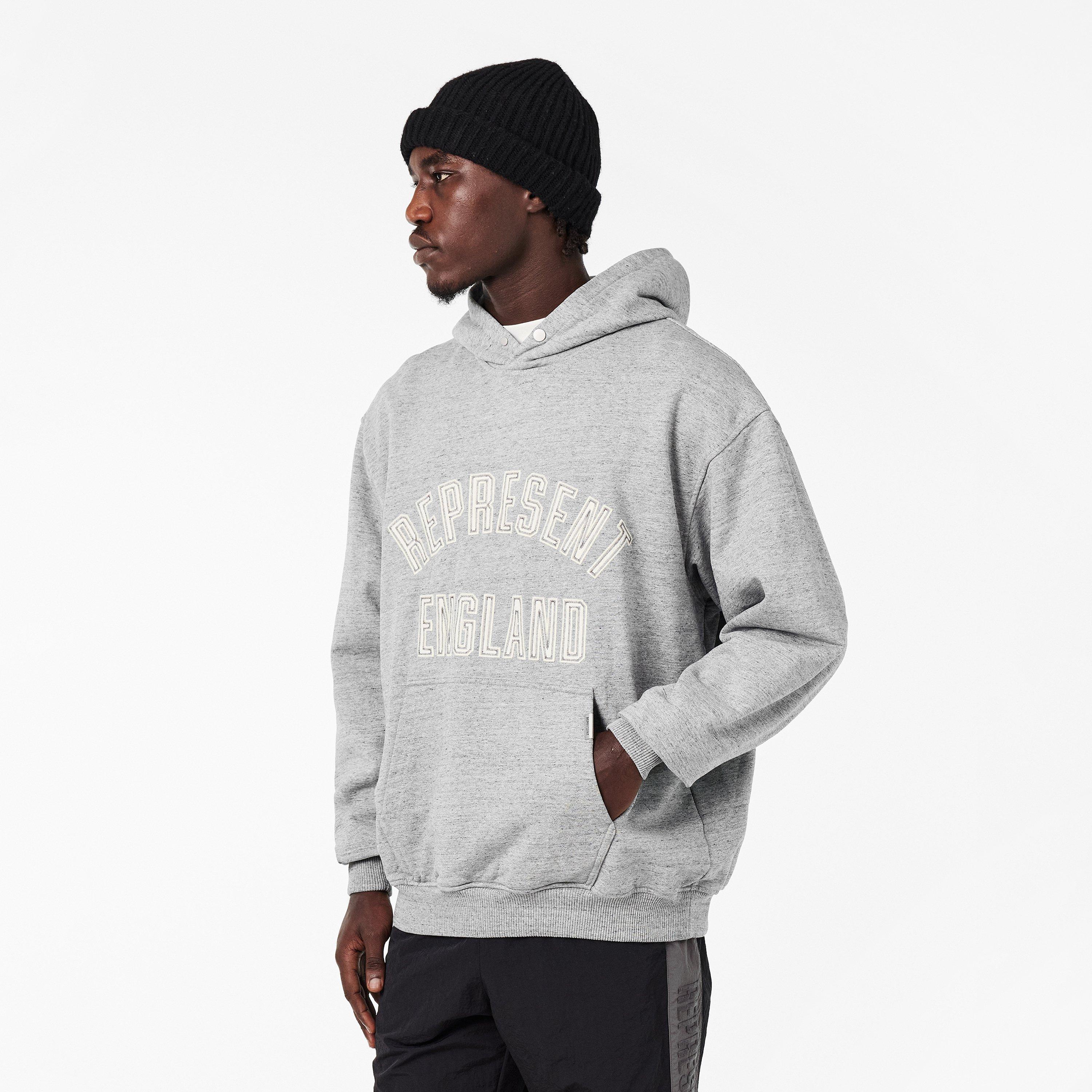 Grey Marl - Represent - Men's Over the Head Hoodie - 3