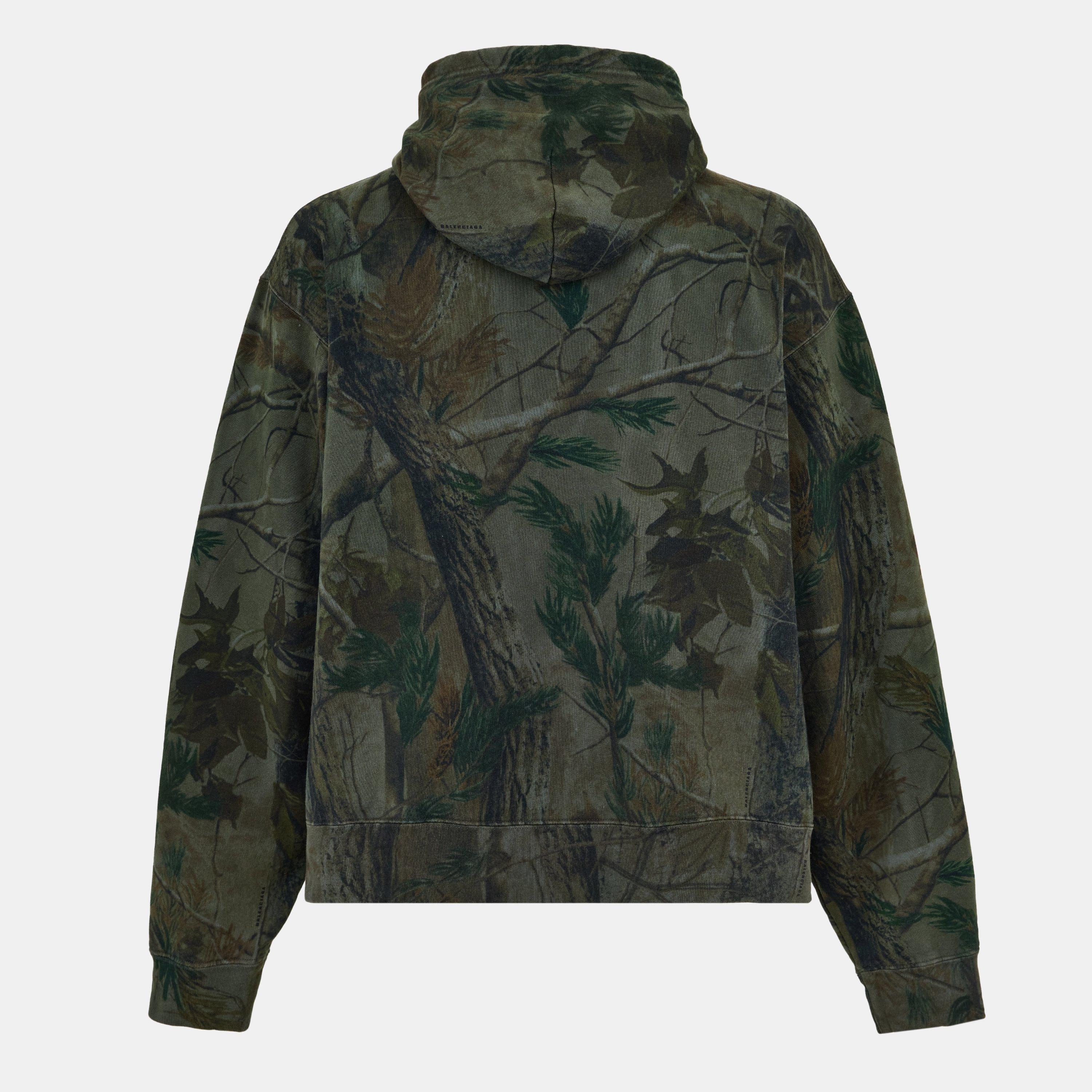 Forest Green - Balenciaga - Men's Bal Sports Logo Zip Hoodie - 2