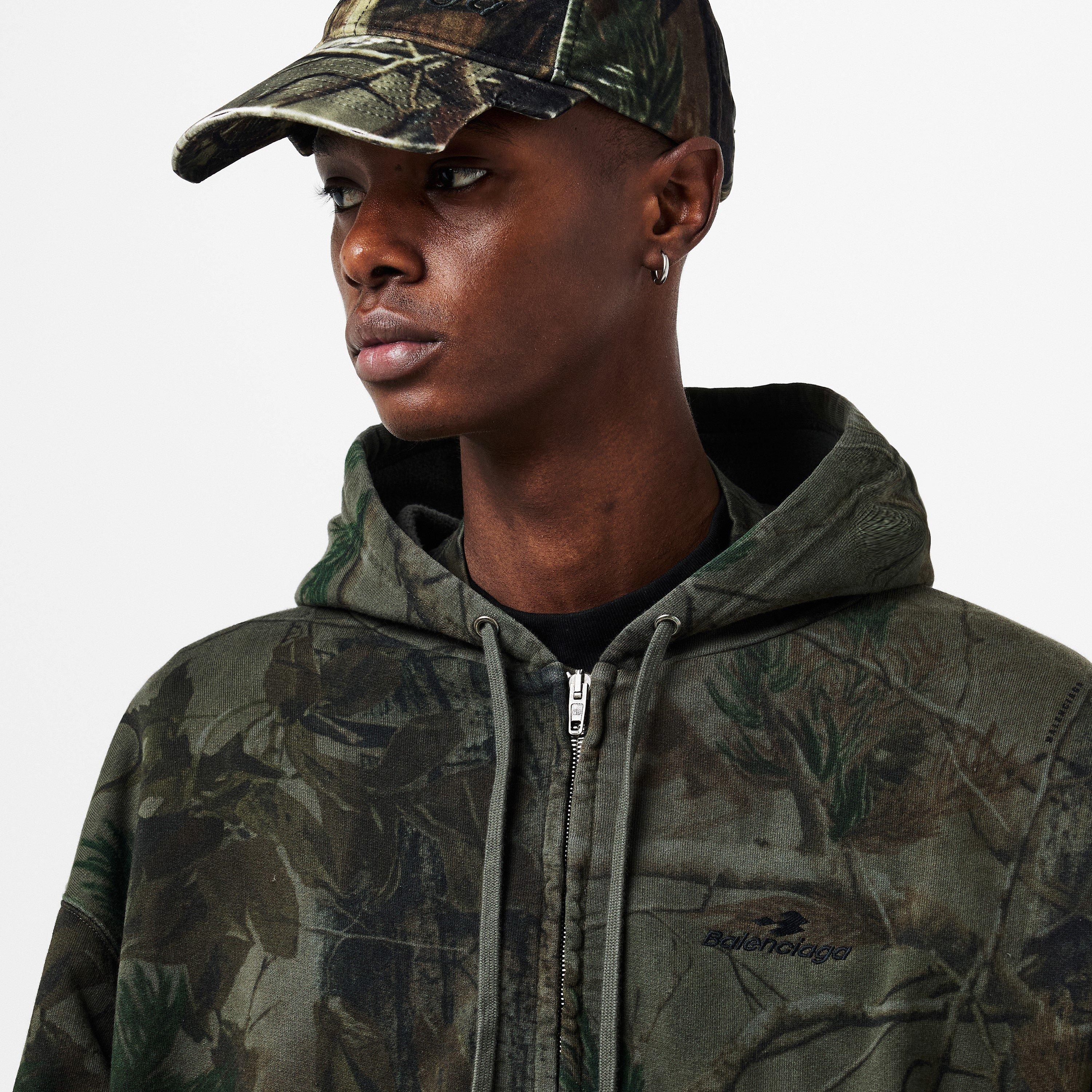 Forest Green - Balenciaga - Men's Bal Sports Logo Zip Hoodie - 5