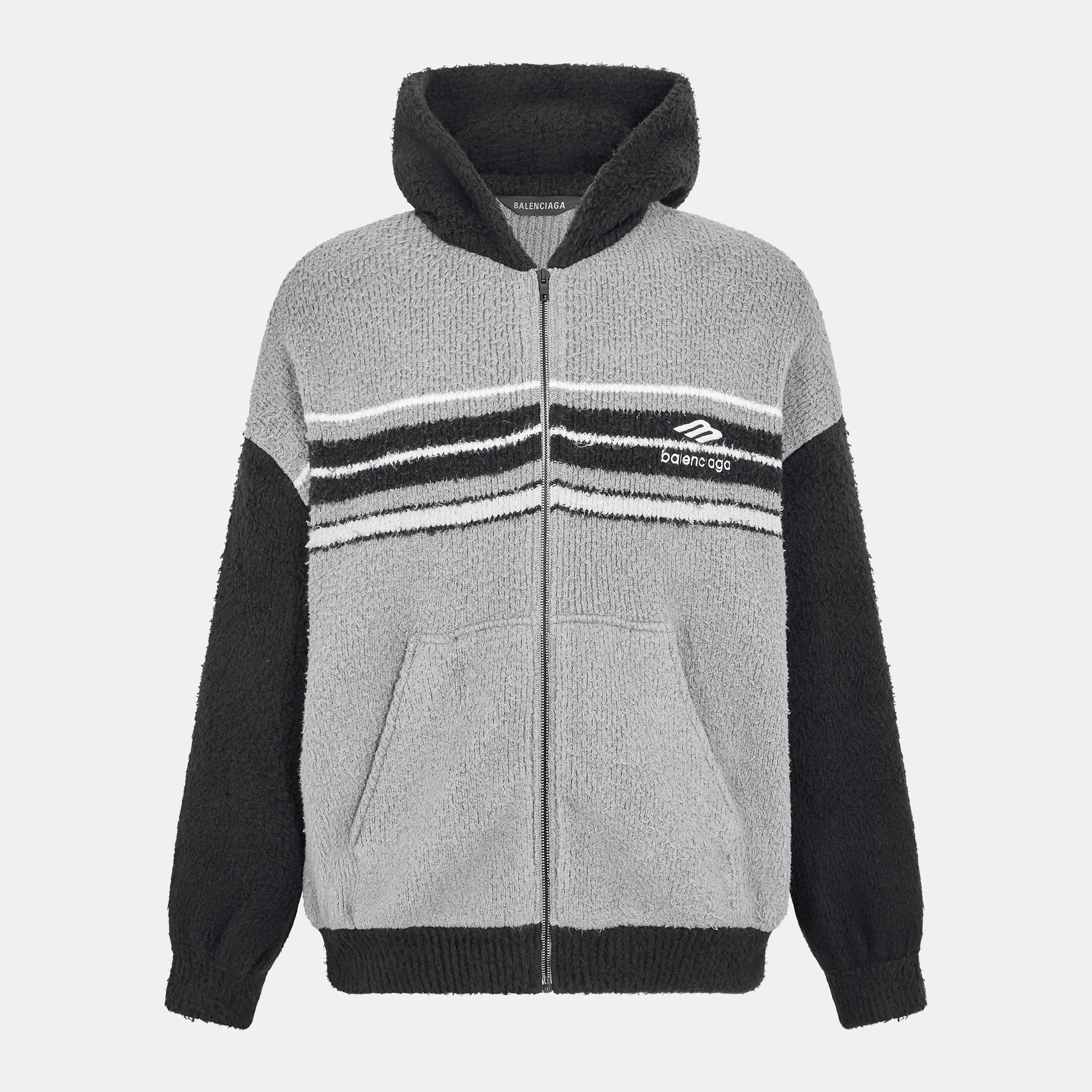 Grey/Multico - Balenciaga - Men's Zip Hoodie - 1