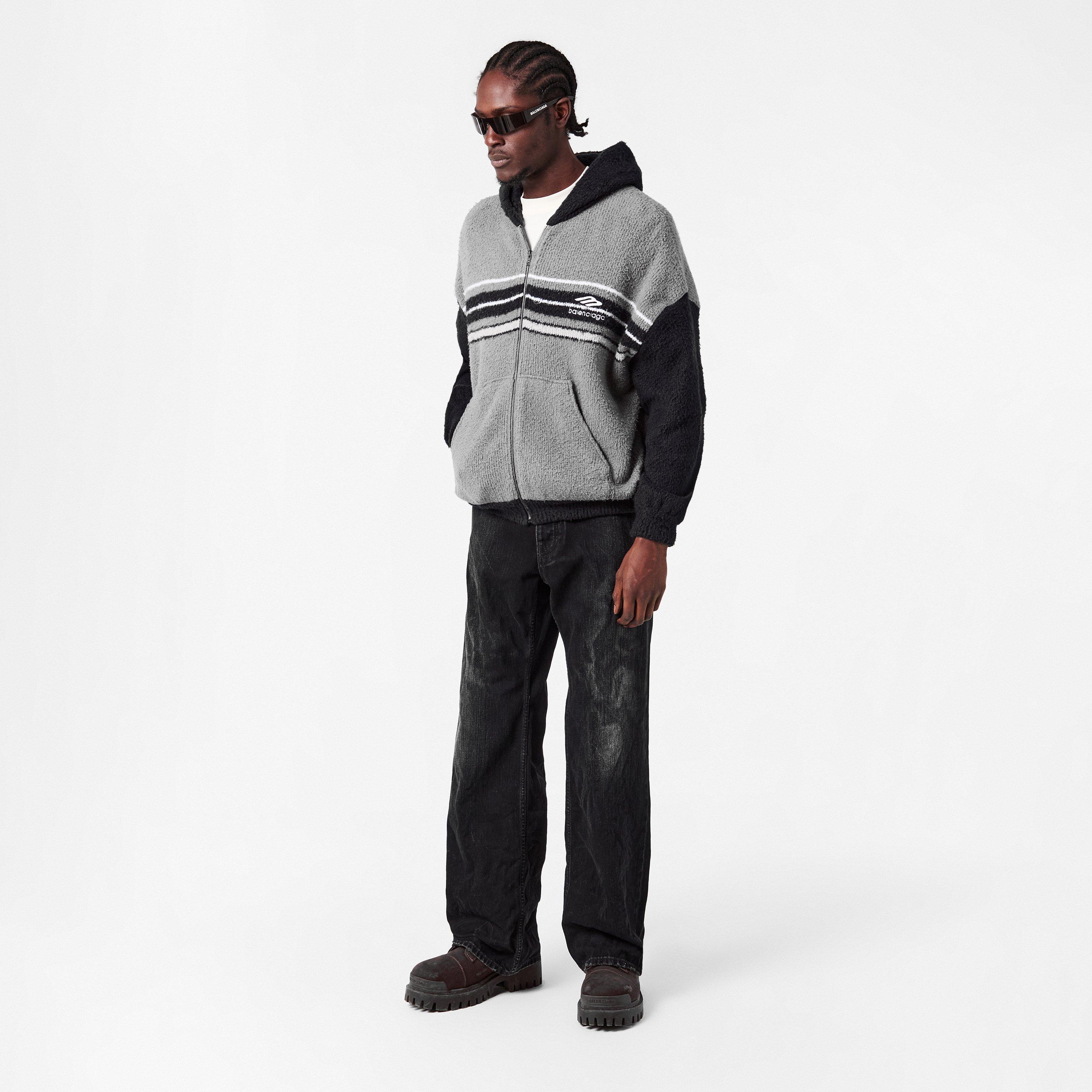 Grey/Multico - Balenciaga - Men's Zip Hoodie - 6