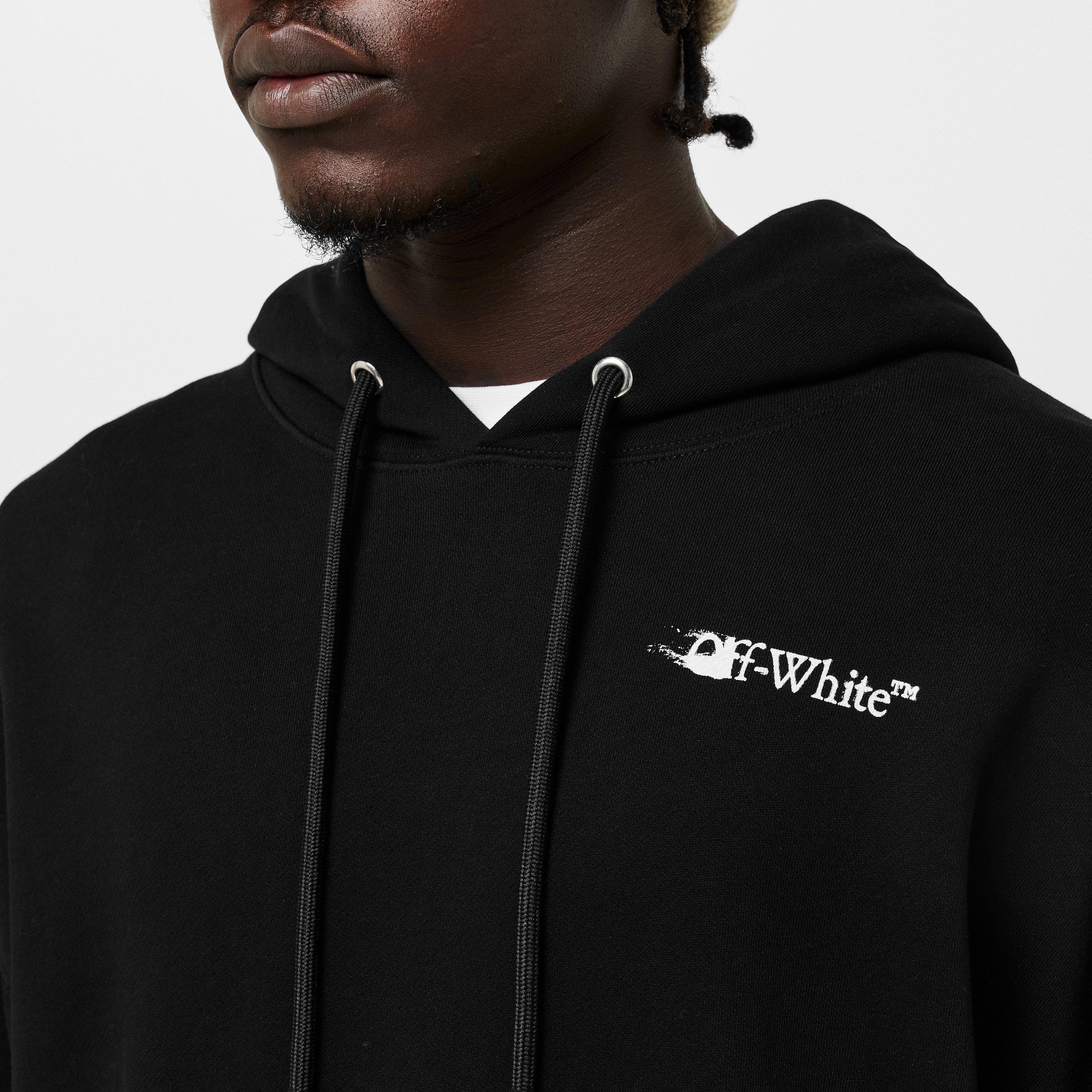 Black - Off White - Men's Ink Arrow Over-The-Head Hoodie - 5