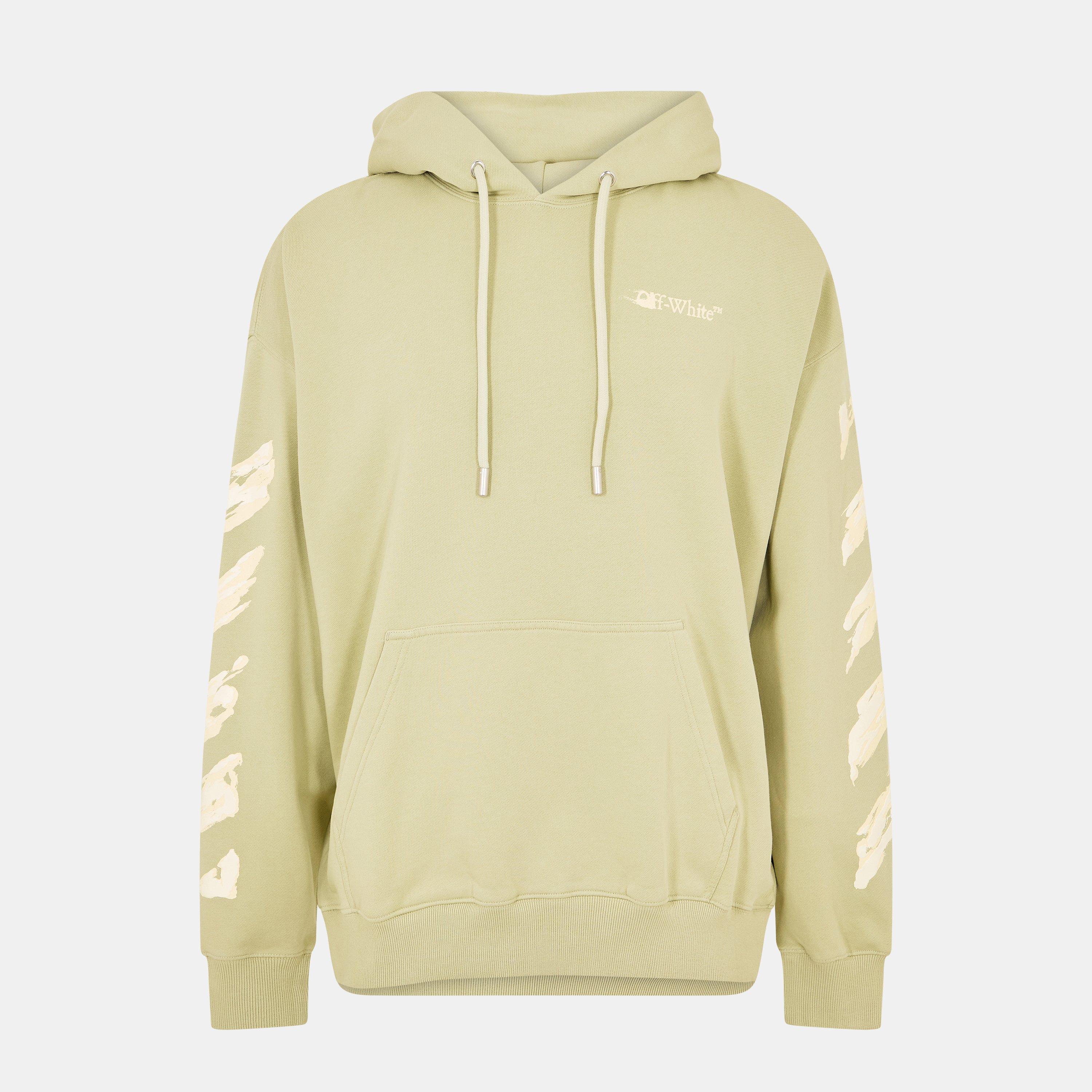 Off White Men's Ink Arrow Pullover Hoodie - Alfalfa - L