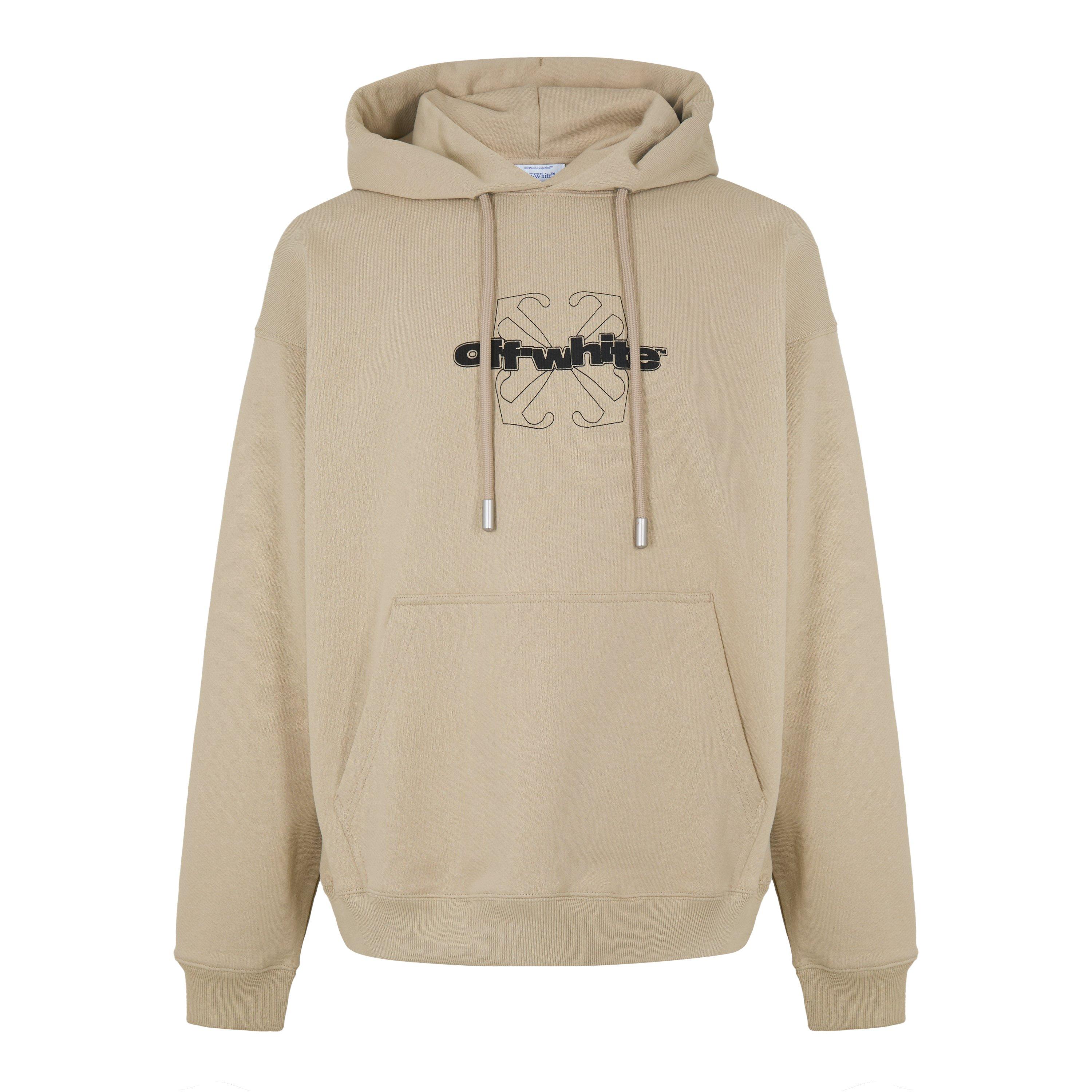 Off White Men's Fortune Arrow Sketch Pull Over Hoodie - Brown/Black - M