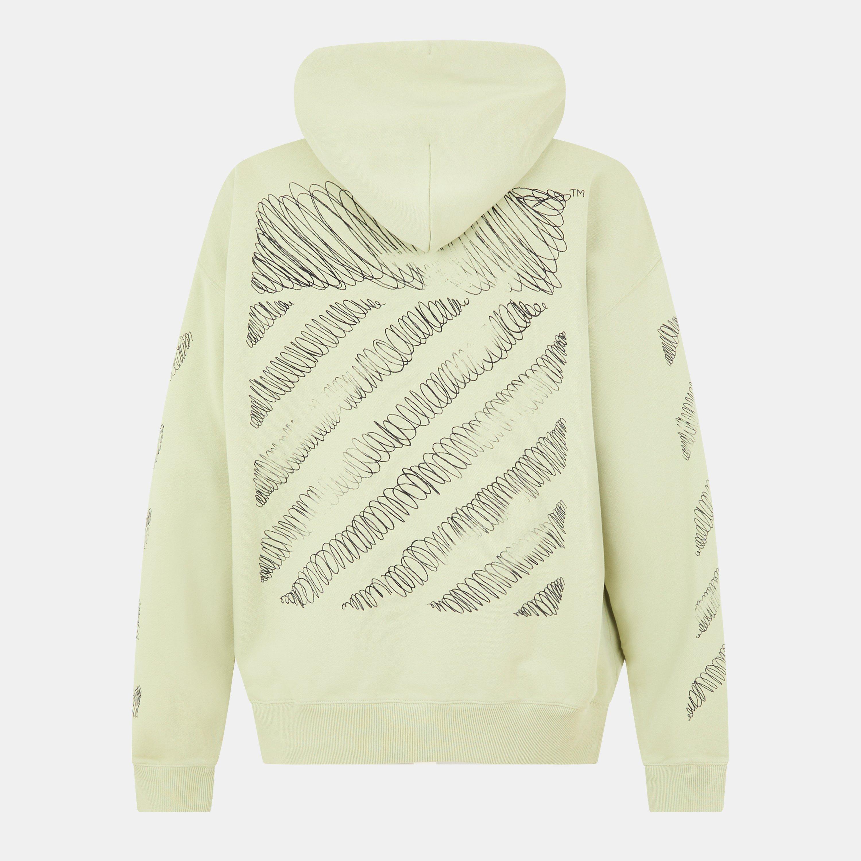 Alfalfa - Off White - Men's Scrib Diag Pullover Hoodie - 2