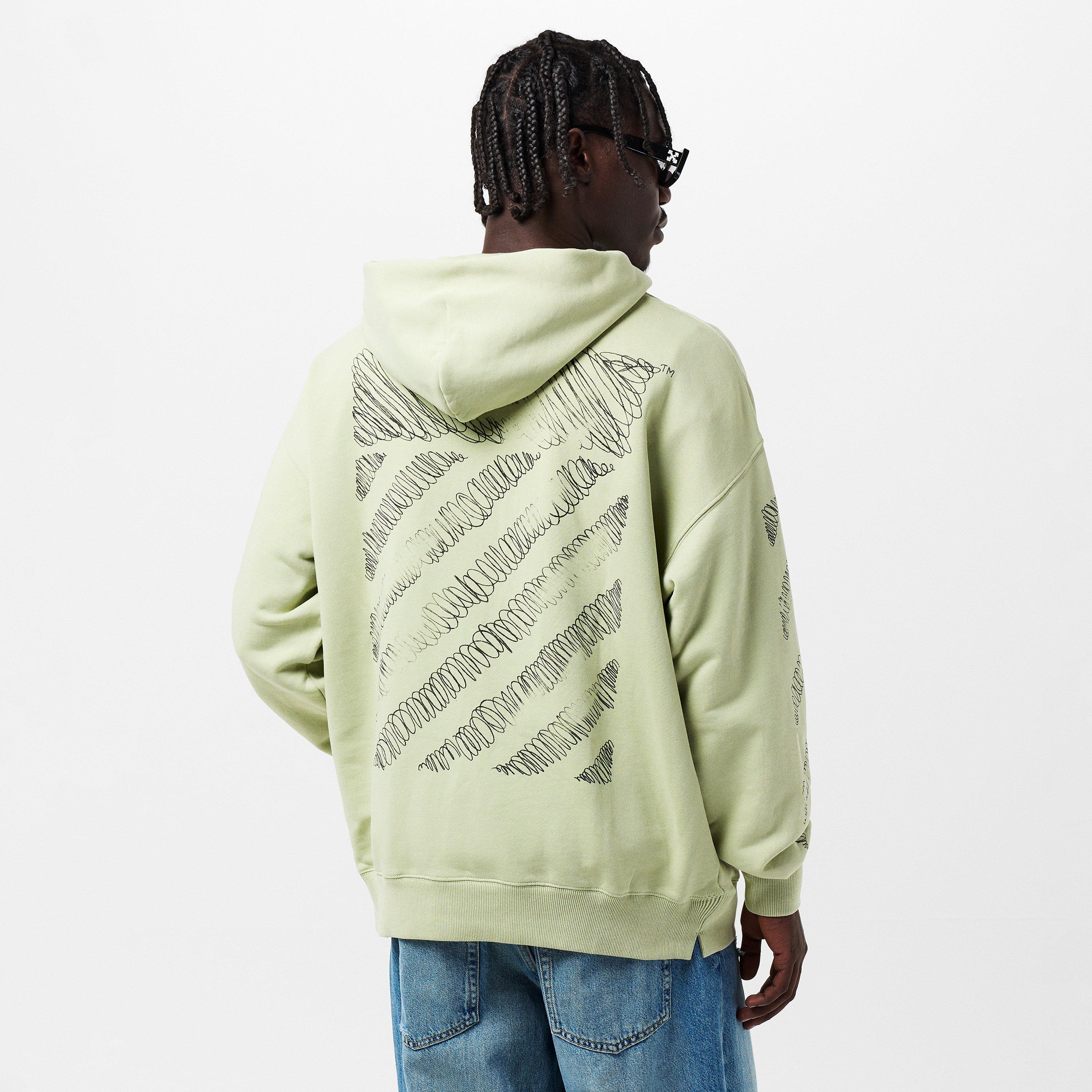 Alfalfa - Off White - Men's Scrib Diag Pullover Hoodie - 4