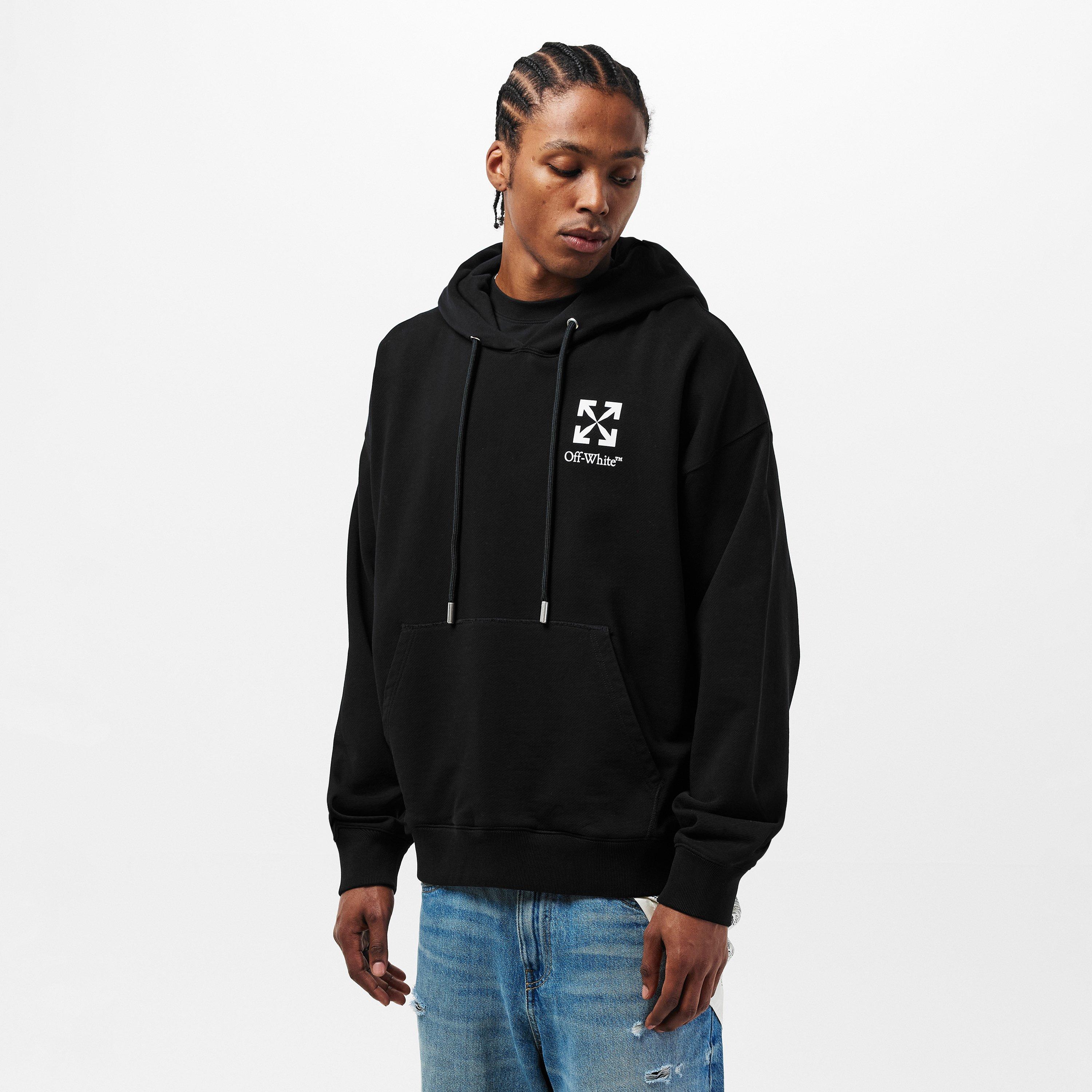 Black - Off White - Men's Small Arrow Over-the-Head Hoodie - 3