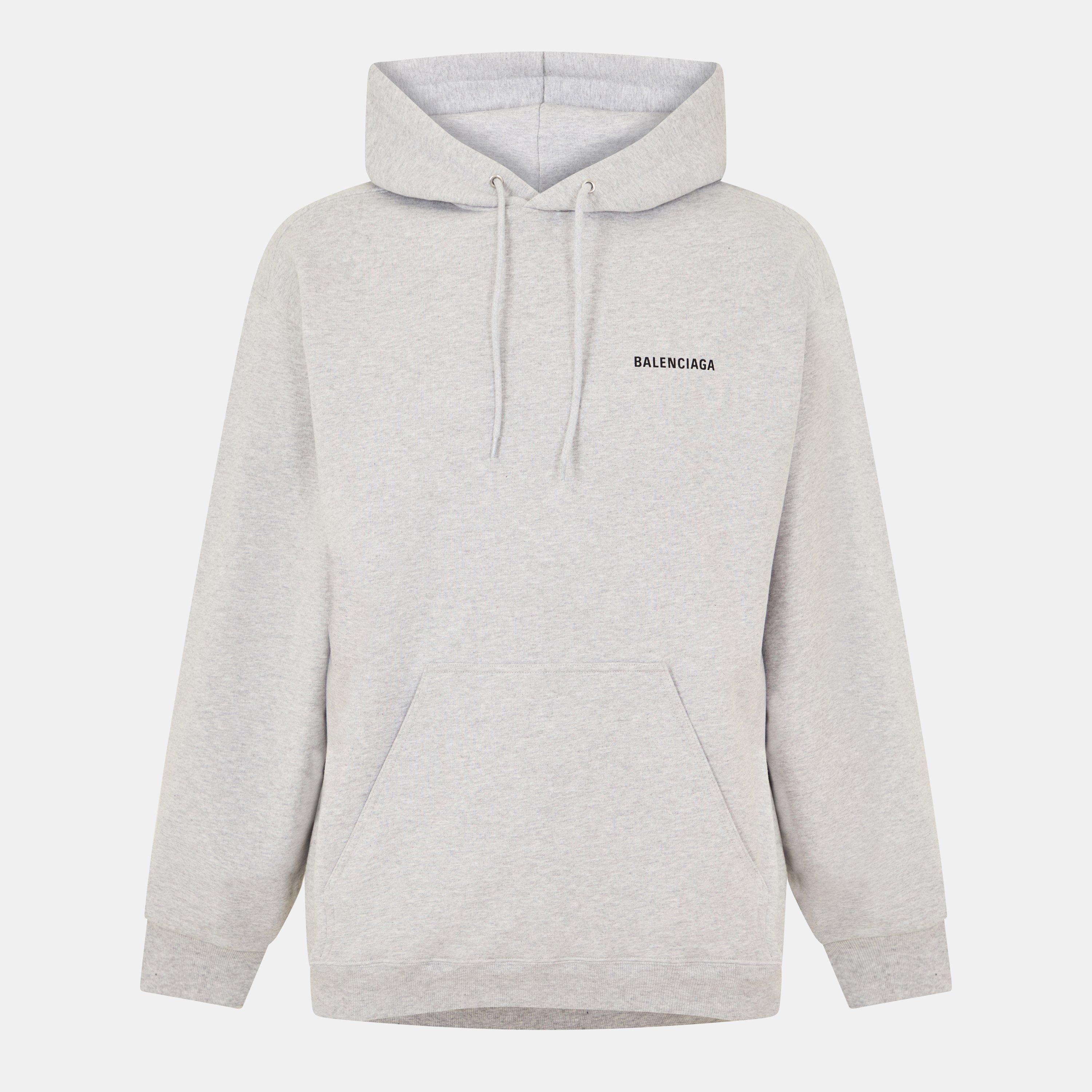 Heat Grey/Black - Balenciaga - Logo Hoodie - 1