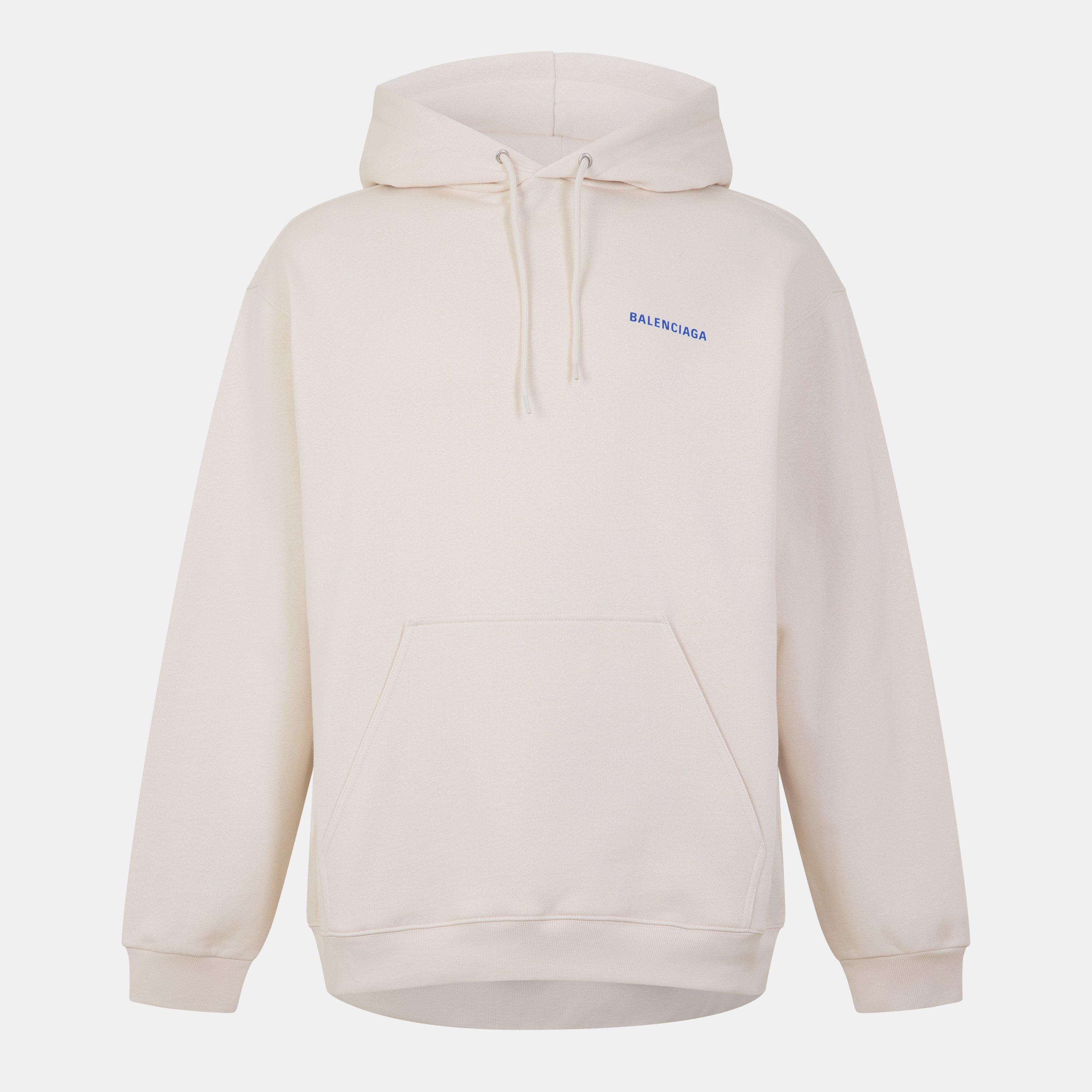 Chalky/Blue - Balenciaga - Logo Hoodie - 1