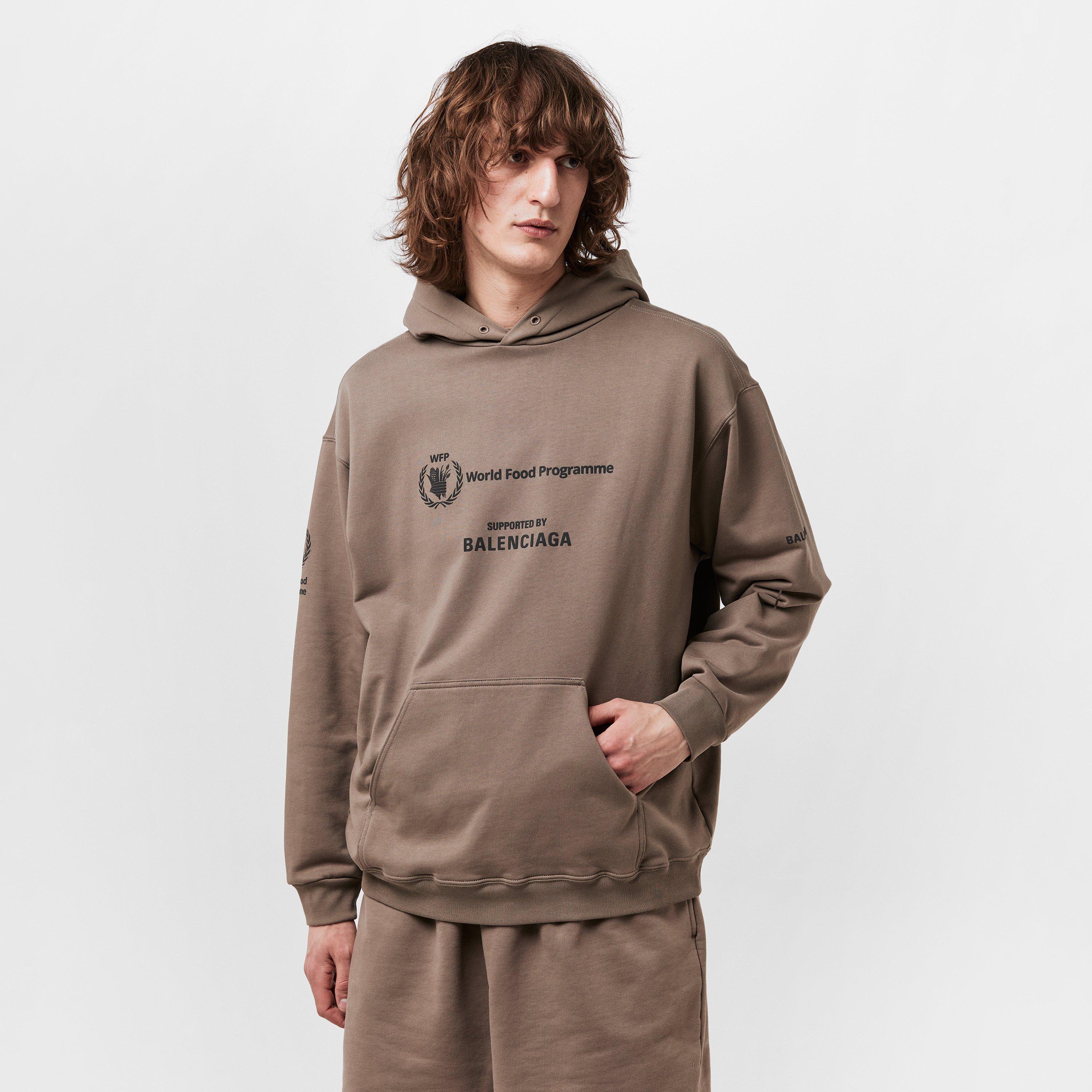 Taupe/Black - Balenciaga - Men's Over the Head Hoodie - 3