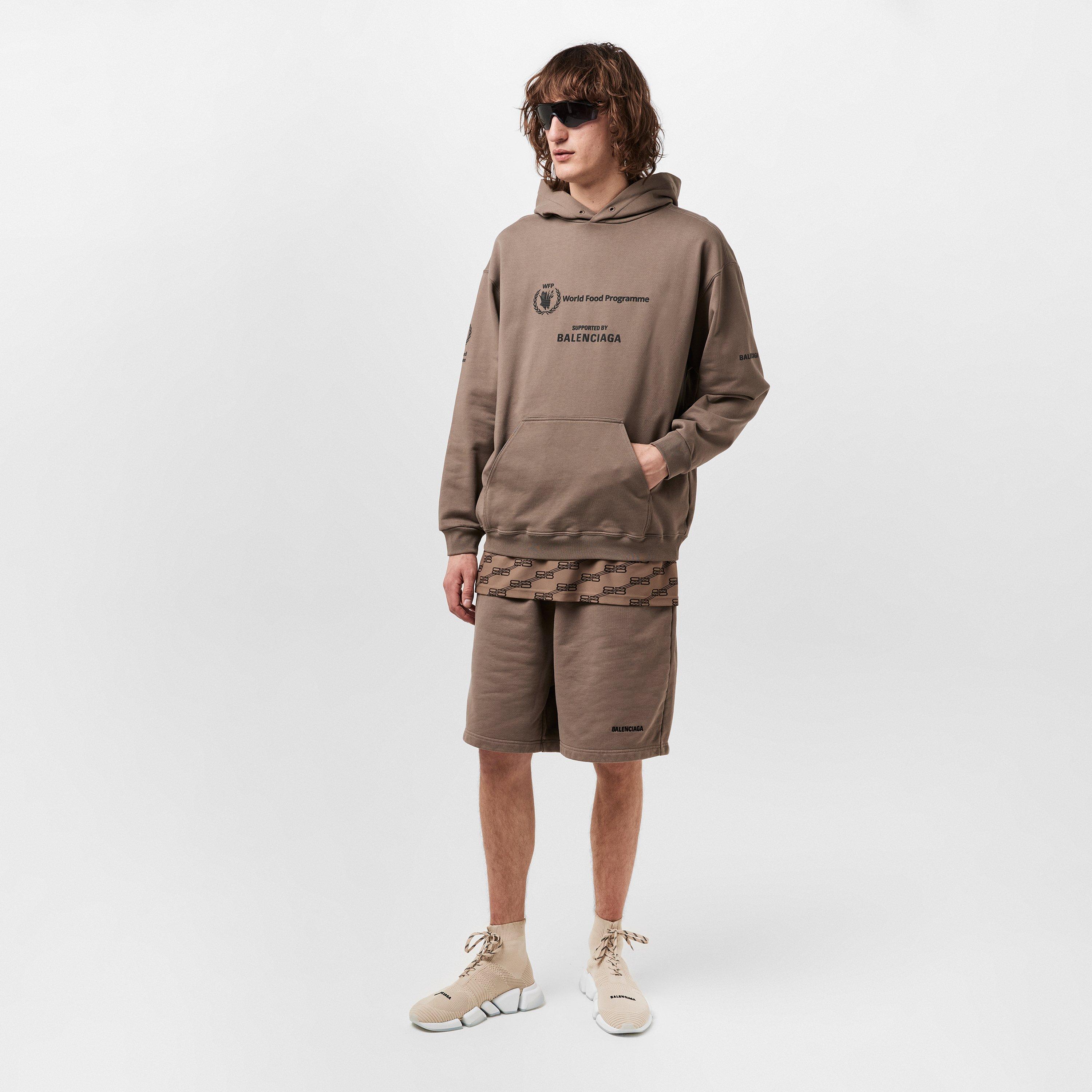 Taupe/Black - Balenciaga - Men's Over the Head Hoodie - 6