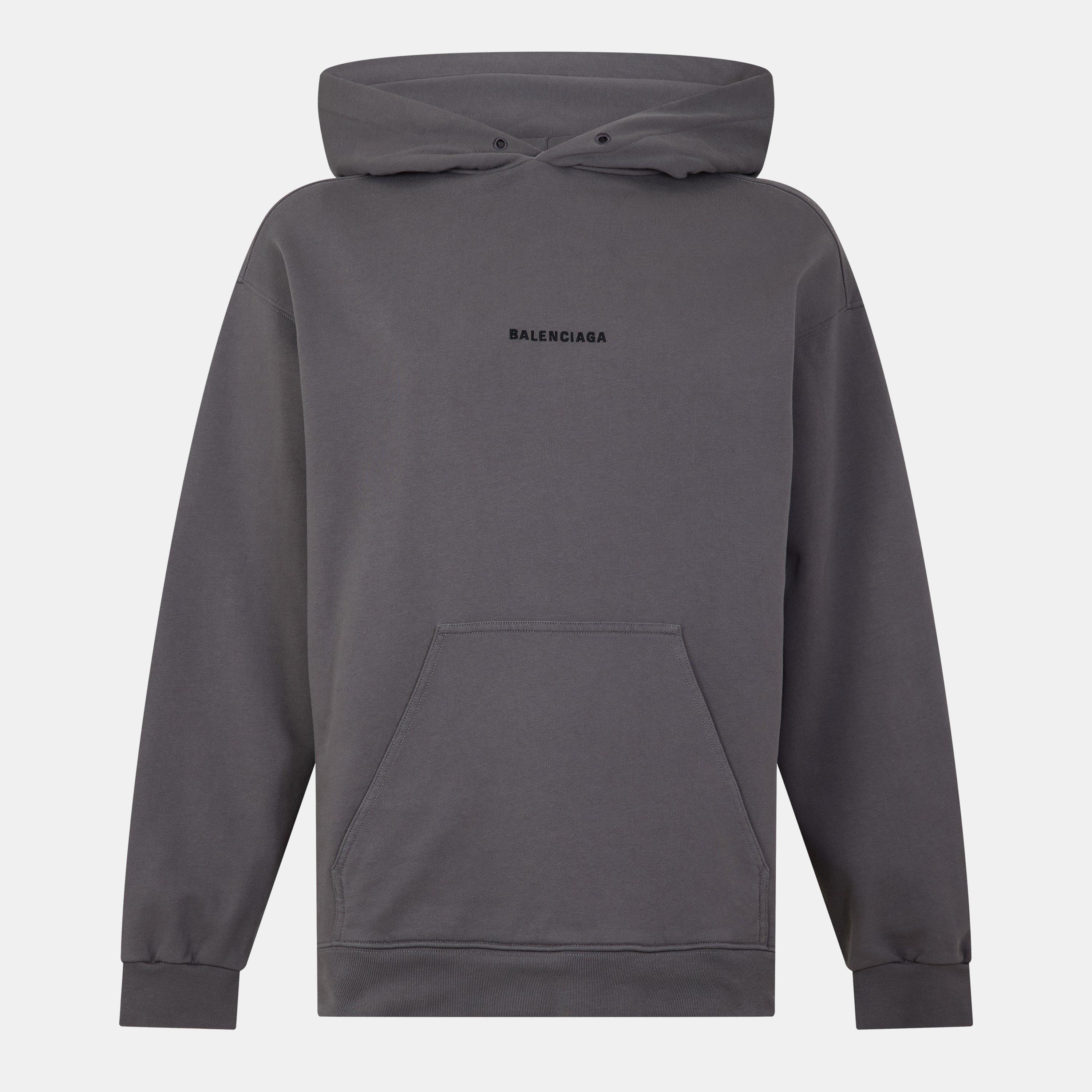 Smoc Grey/Black - Balenciaga - Men's Pull Over Hoodie - 1