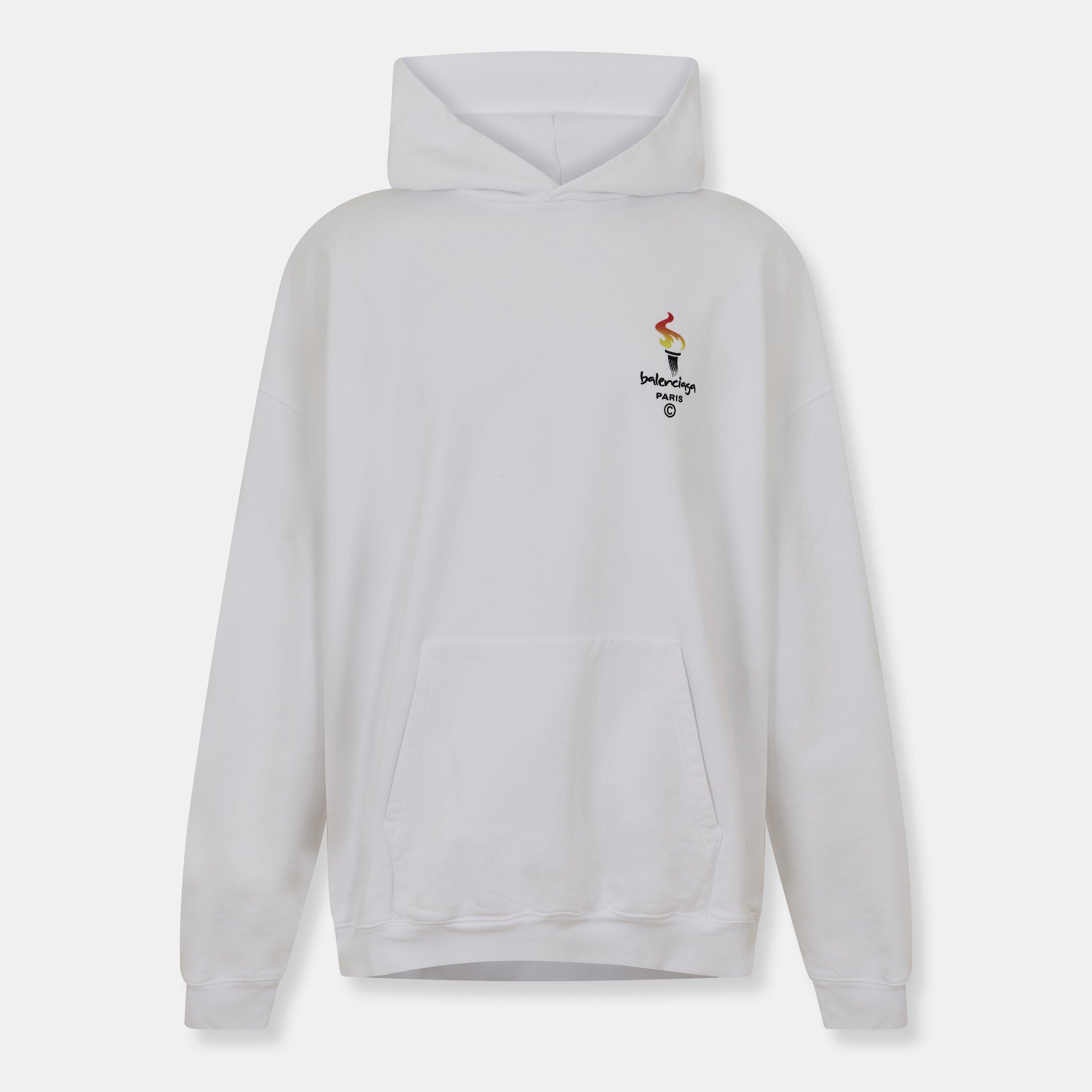 White/Black - Balenciaga - Paris Olympics Oversized Hoodie - 1
