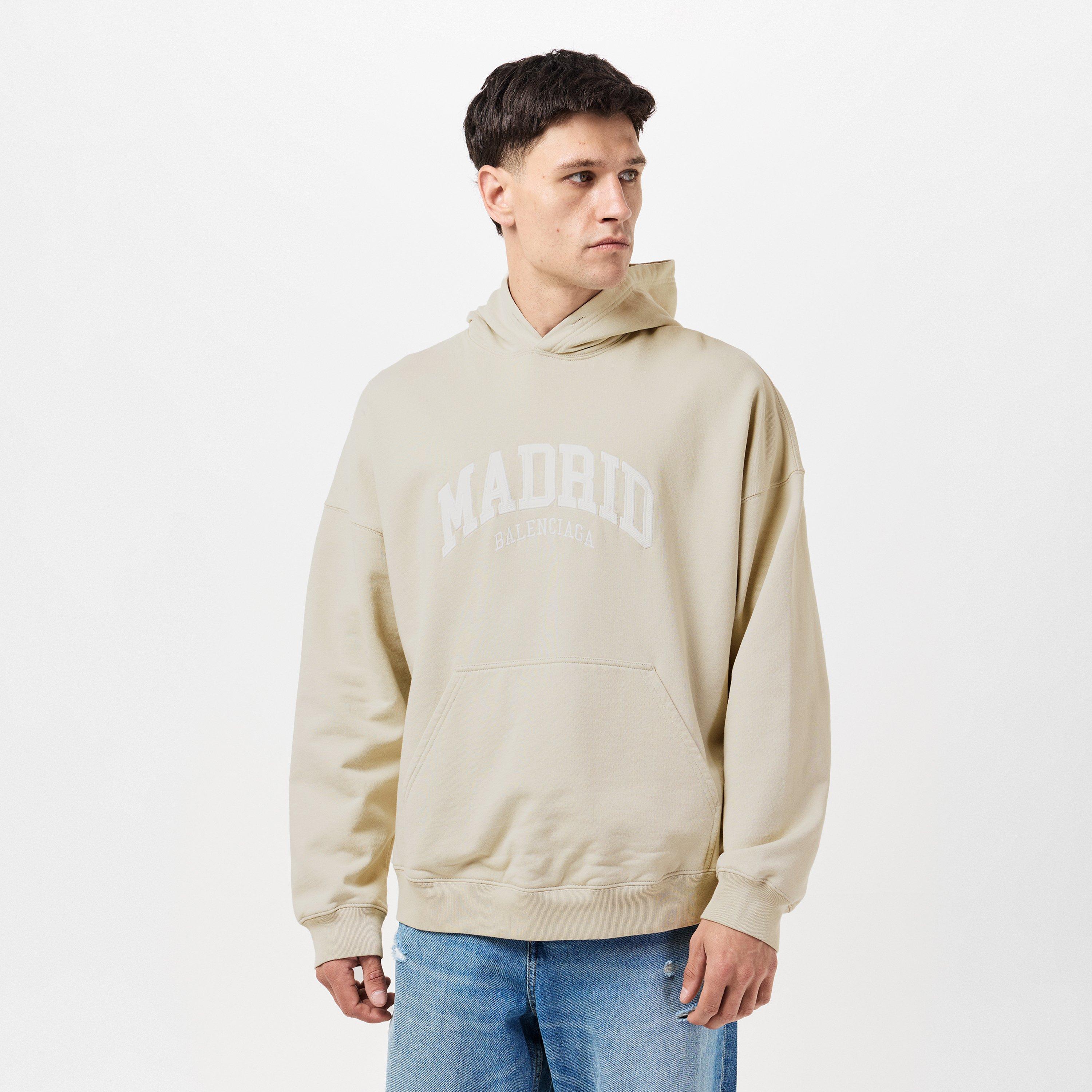 Shell/White - Balenciaga - Men's Over the Head Hoodie - 3