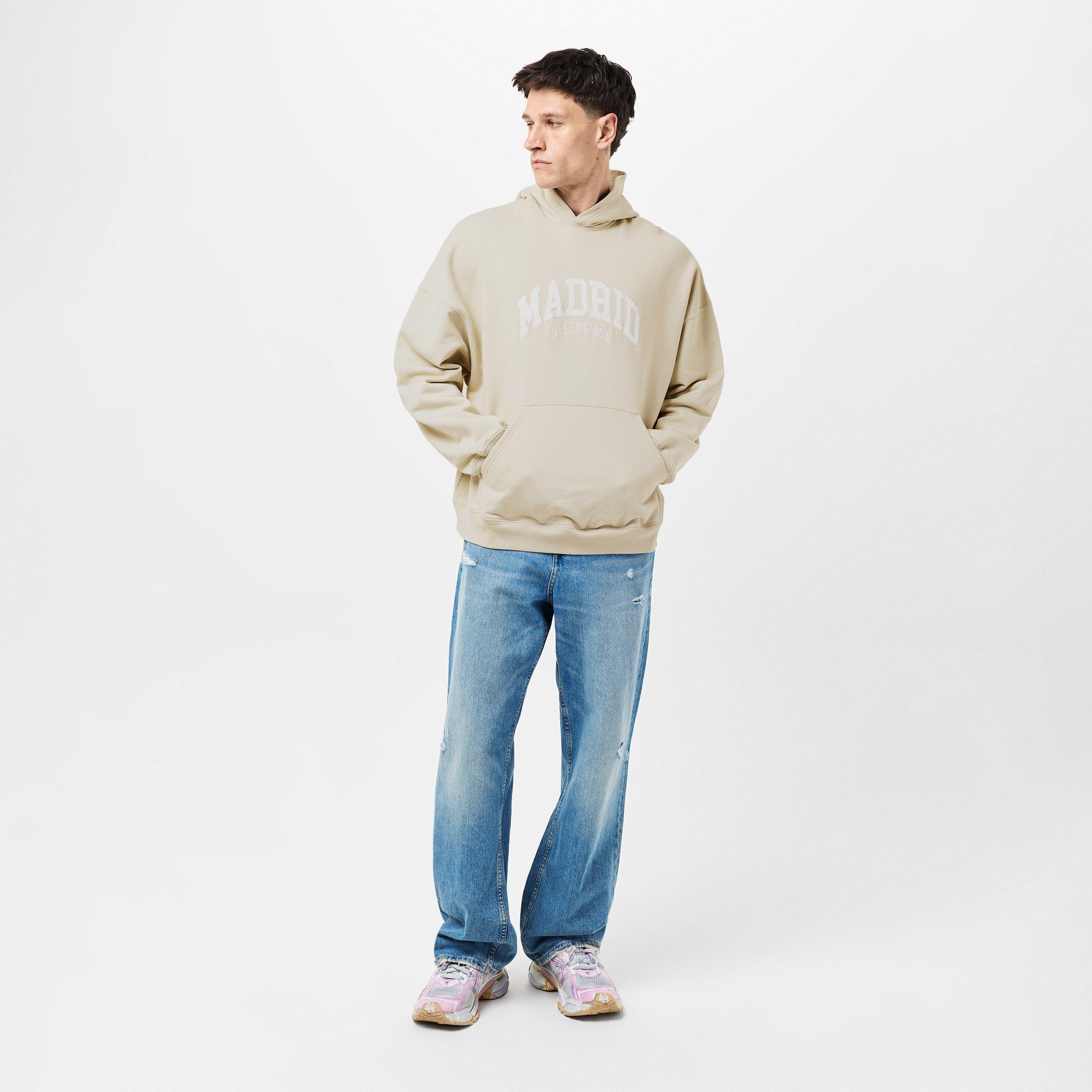 Shell/White - Balenciaga - Men's Over the Head Hoodie - 6