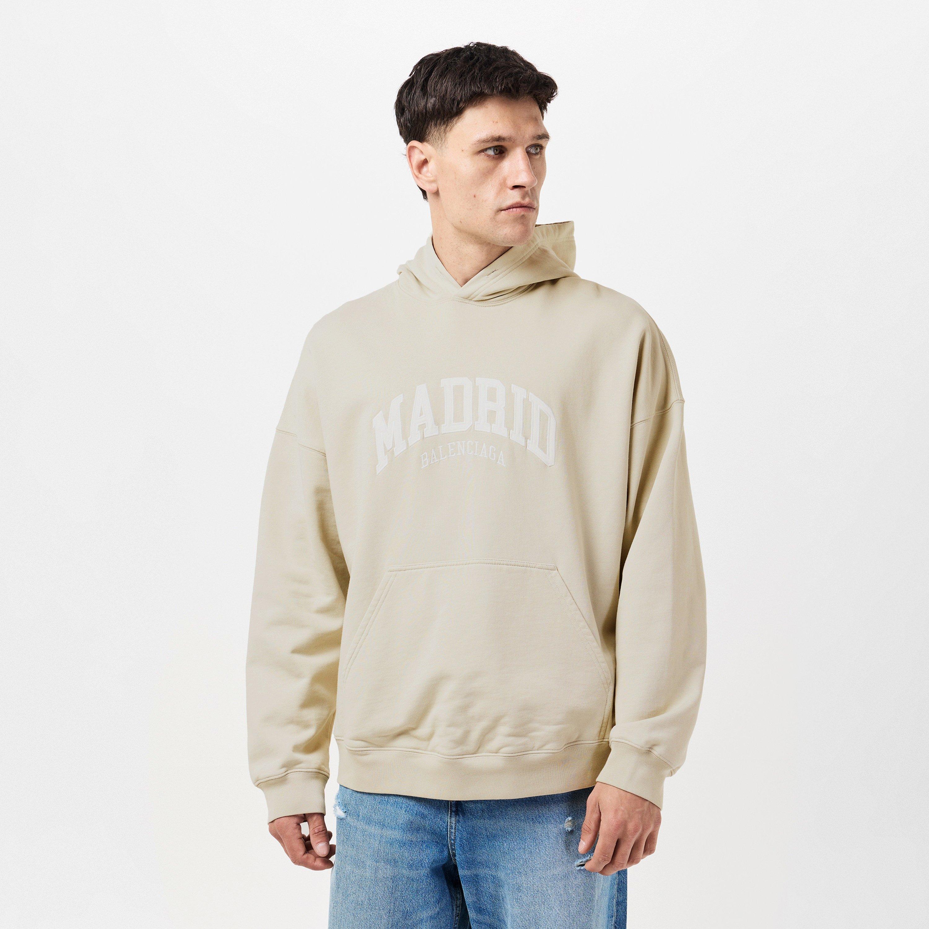 Shell/White - Balenciaga - Men's Over the Head Hoodie - 3