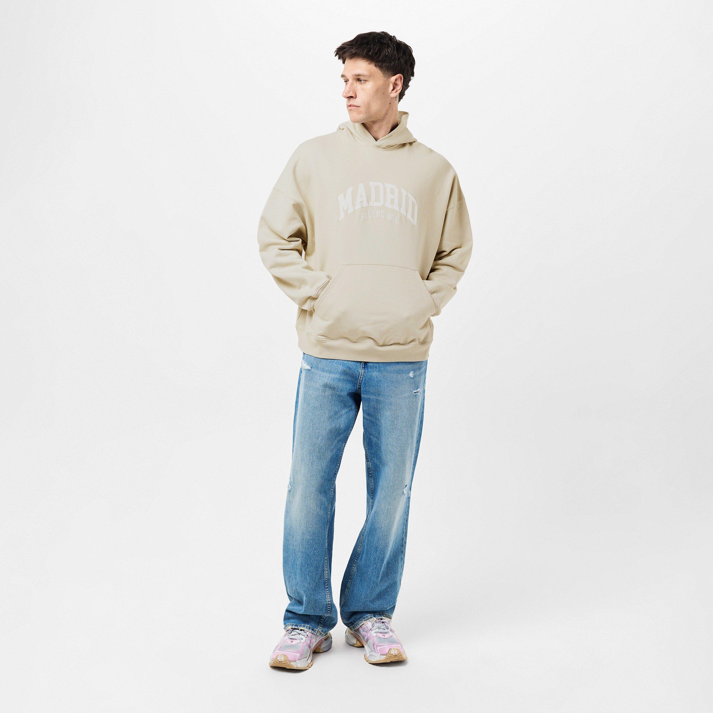 Shell/White - Balenciaga - Men's Over the Head Hoodie - 6