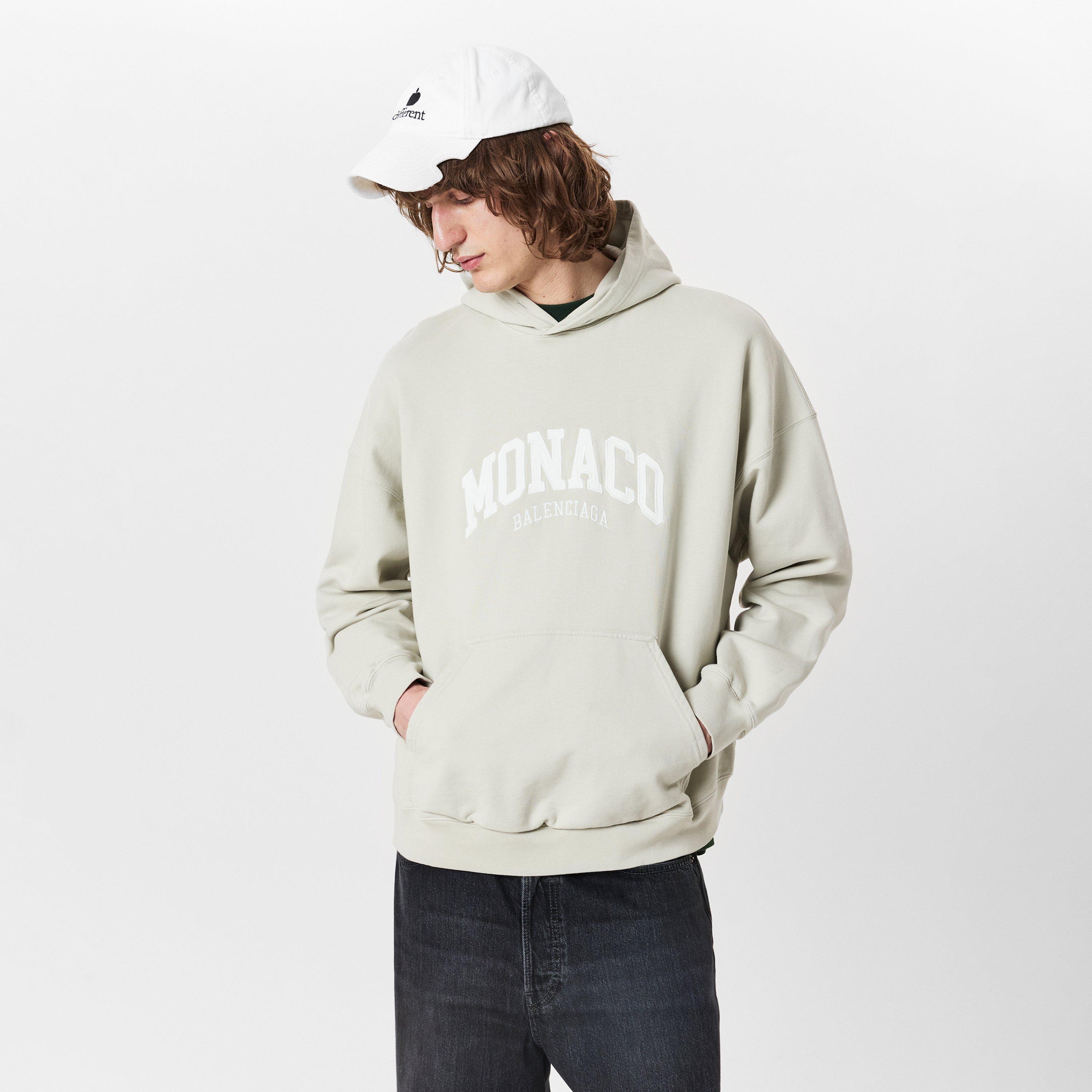 Shell/White - Balenciaga - Men's Over the Head Hoodie - 3