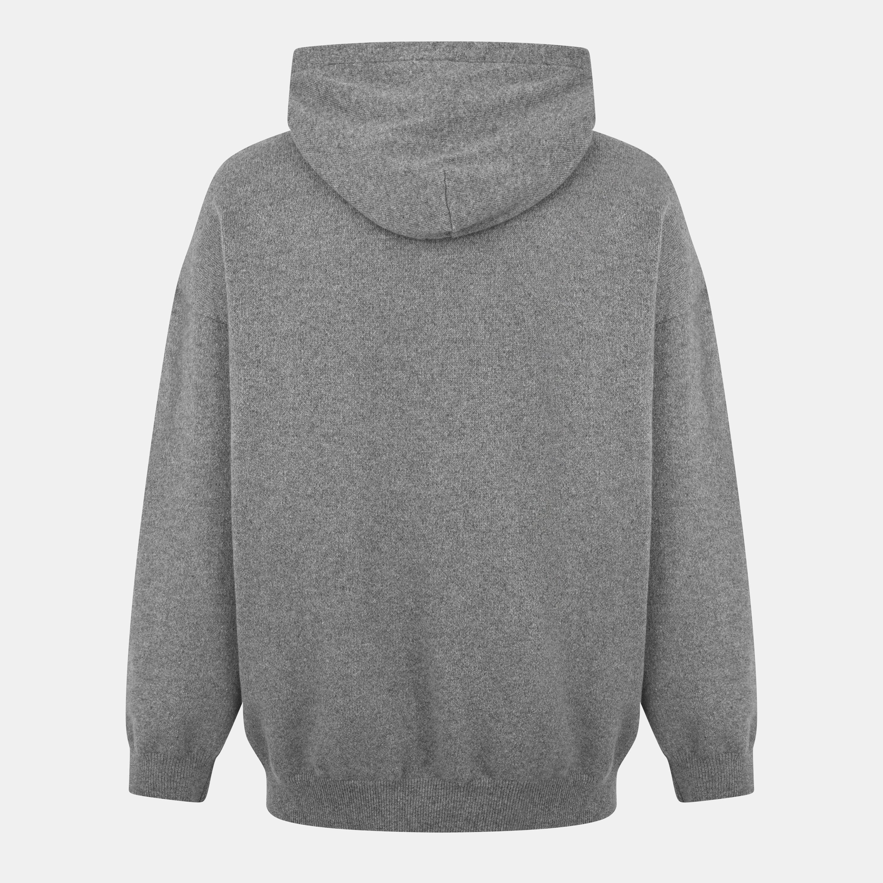 Grey - Balenciaga - Men's Over the Head Hoodie - 2