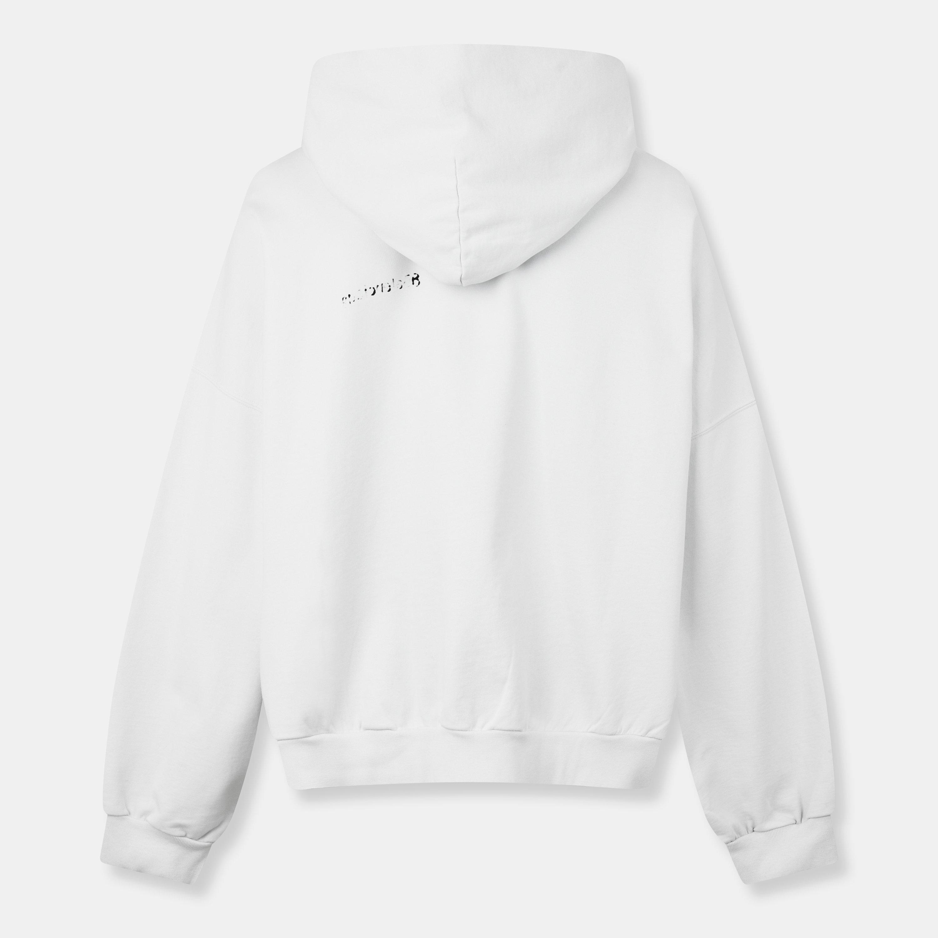 Dirty White/Blk - Balenciaga - Men's Over the Head Hoodie - 2