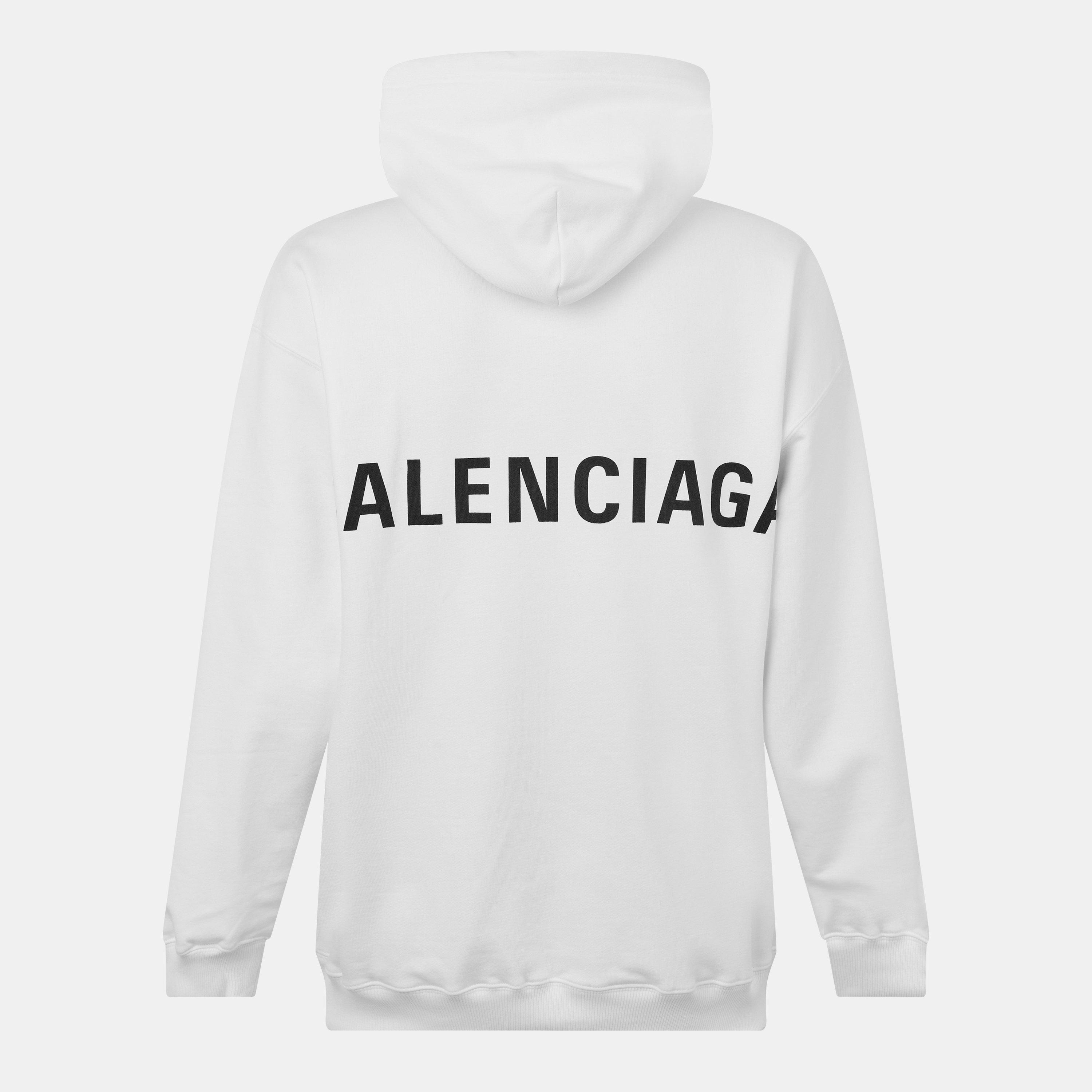 White - Balenciaga - Men's Over the Head Hoodie - 2